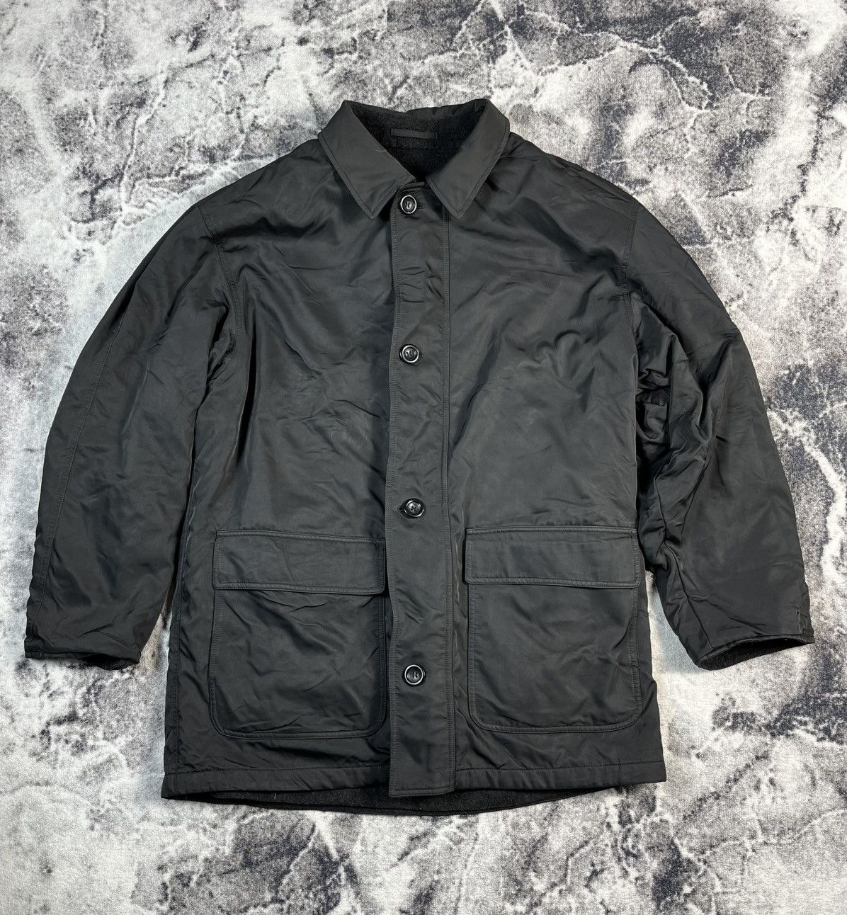 Valstar Reversible Wool Jacket Raincoat Side Italian Made Boxy Fit Size US L / EU 52-54 / 3 - 8 Thumbnail