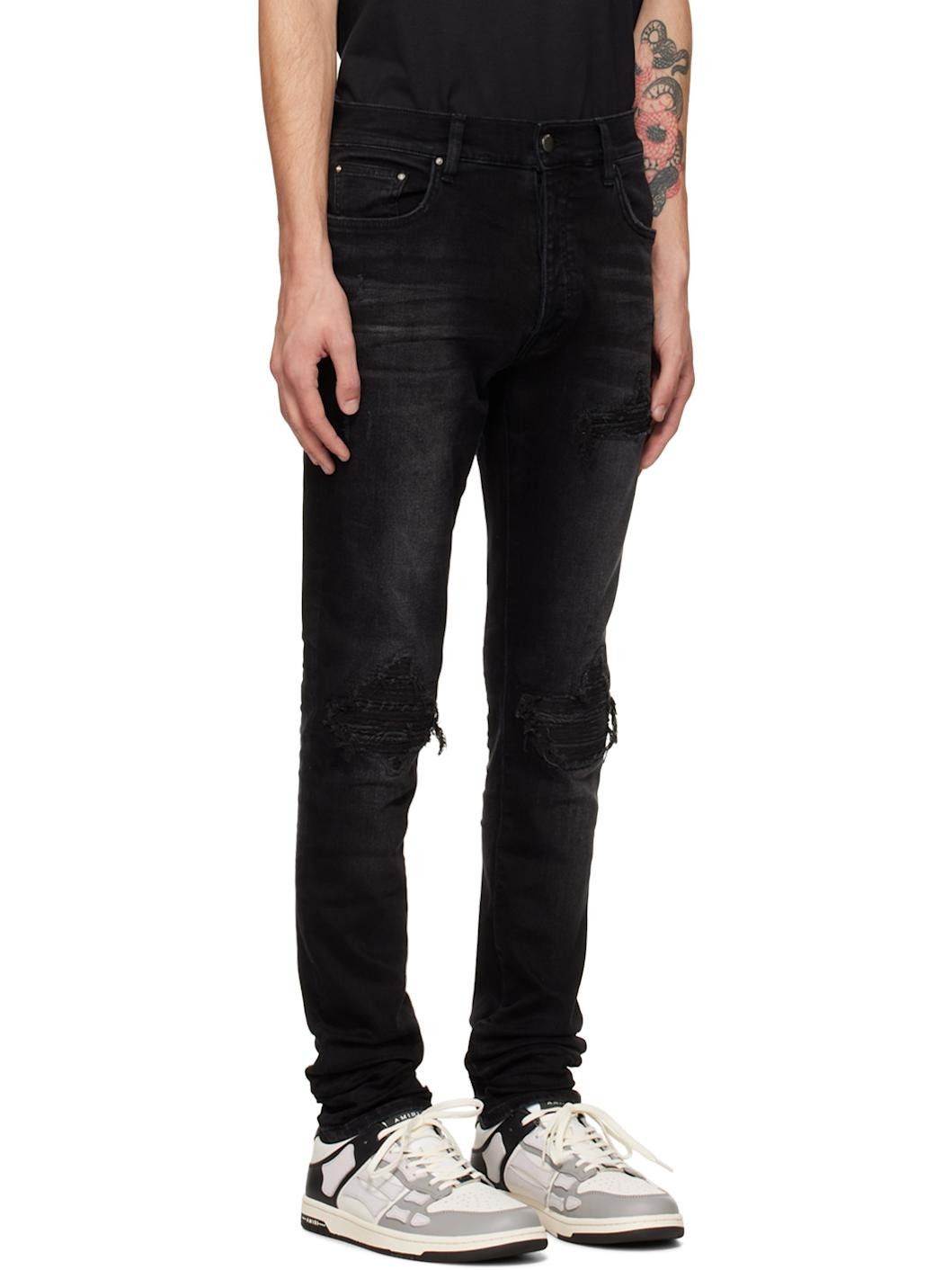 Amiri o1s1wg110925 MX1 Bandana Jacquard Jeans in Black Size US 30 / EU 46 - 2 Thumbnail