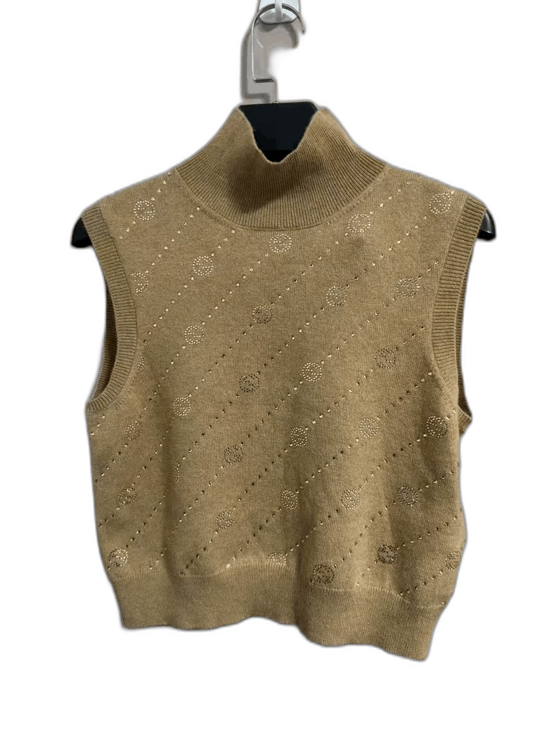 Gucci Gucci Rhinestone Cashmere Sweater Top-2505 Size S / US 4 / IT 40 - 1 Thumbnail