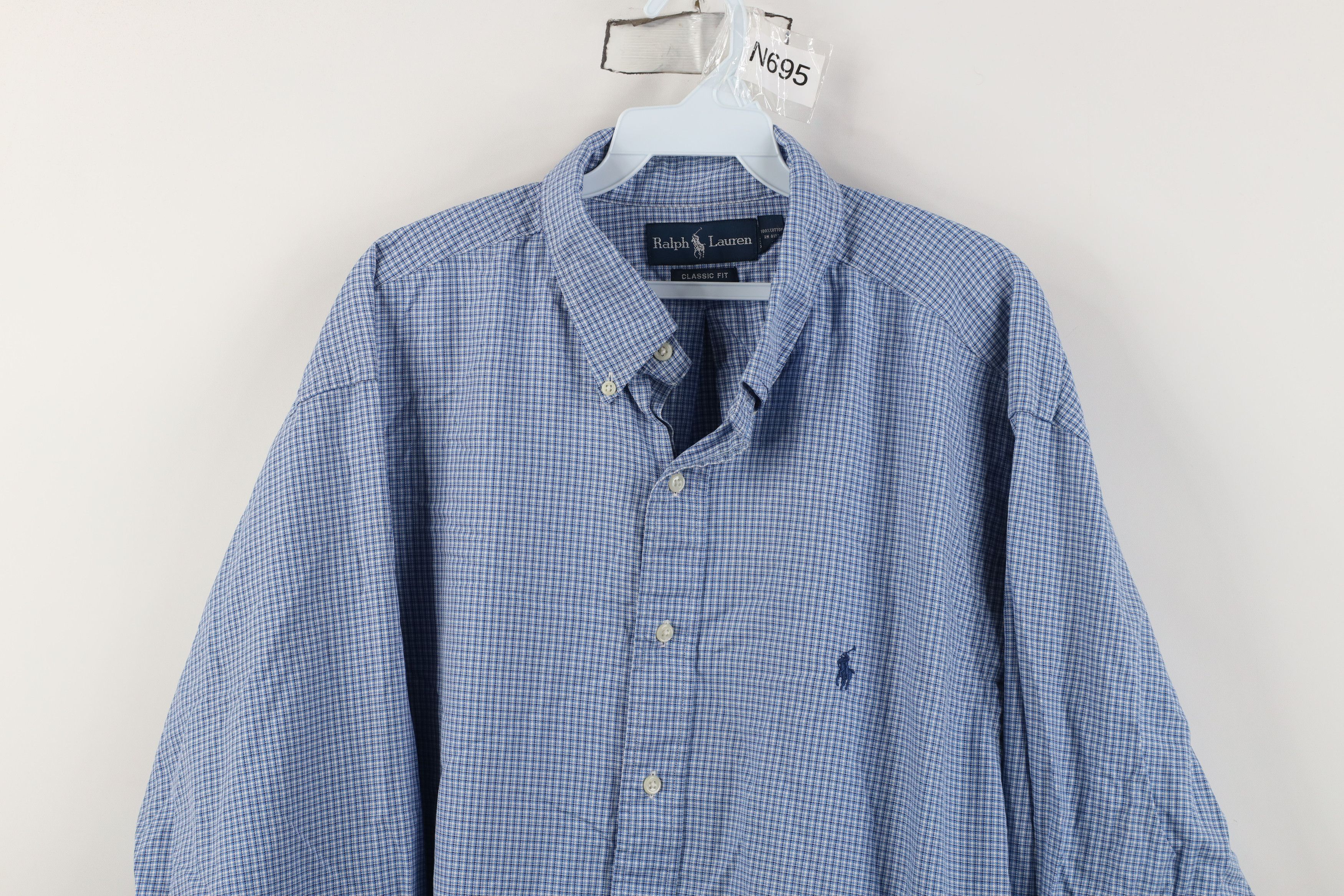 Ralph Lauren Vintage 90s Ralph Lauren Collared Button Down Shirt Plaid Size US XXL / EU 58 / 5 - 2 Thumbnail