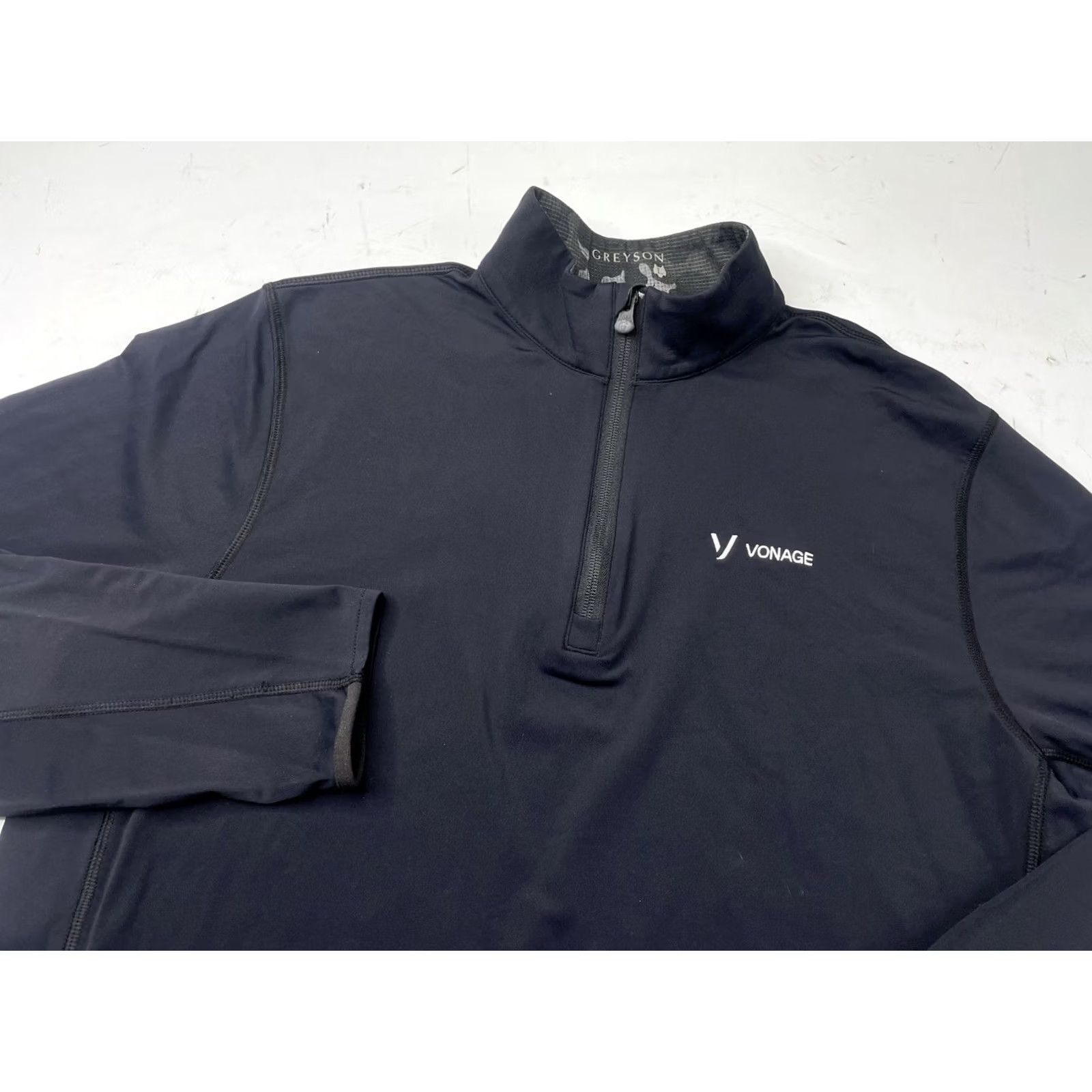 Vintage Greyson Pullover 1/4 Zip Shirt Mens Large Black Logo Performance Golf Hoodie? Size US L / EU 52-54 / 3 - 2 Thumbnail