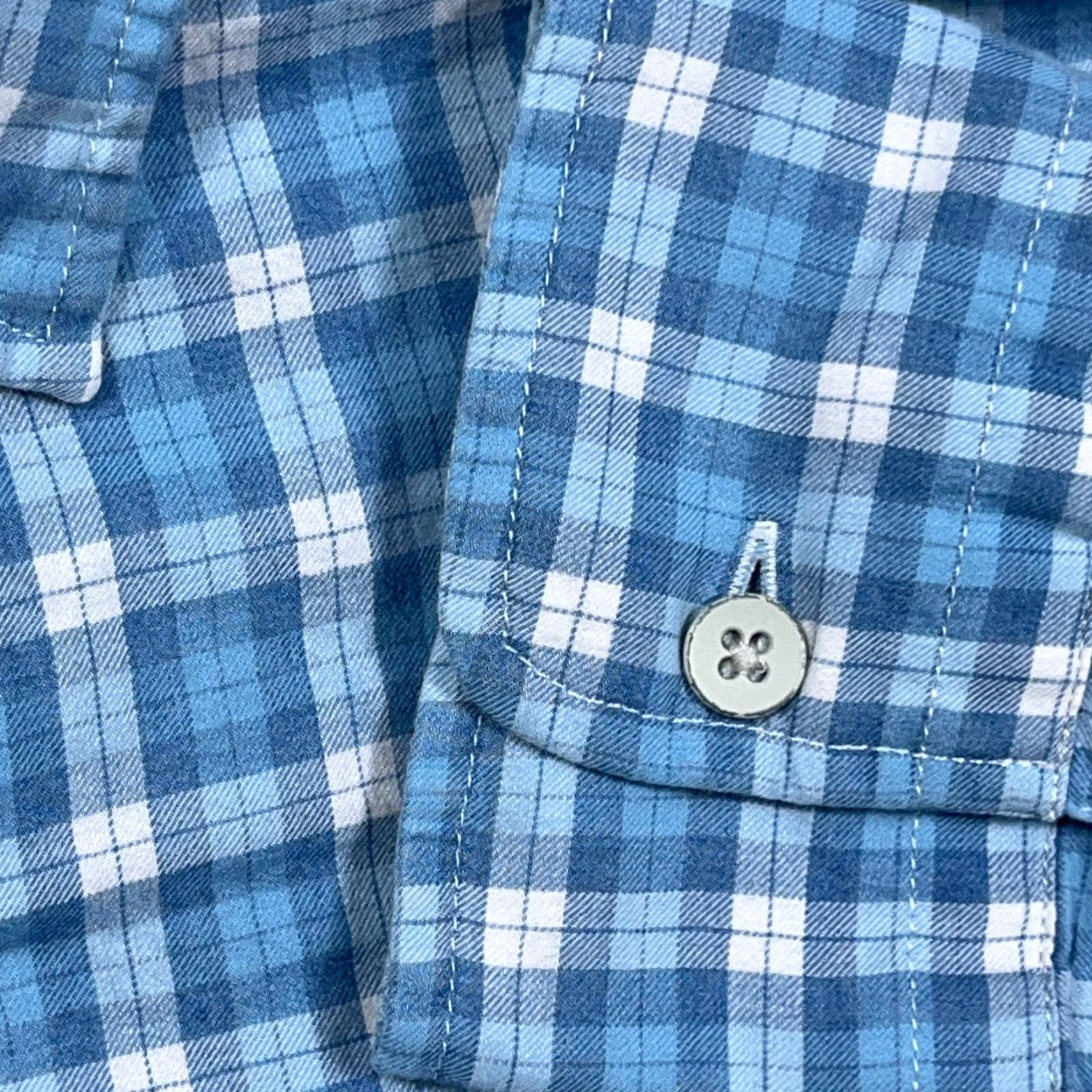 Faherty Faherty Shirt Men Small Blue Plaid Button-Up Lightweight Flannel Camp Adult Size US S / EU 44-46 / 1 - 5 Thumbnail