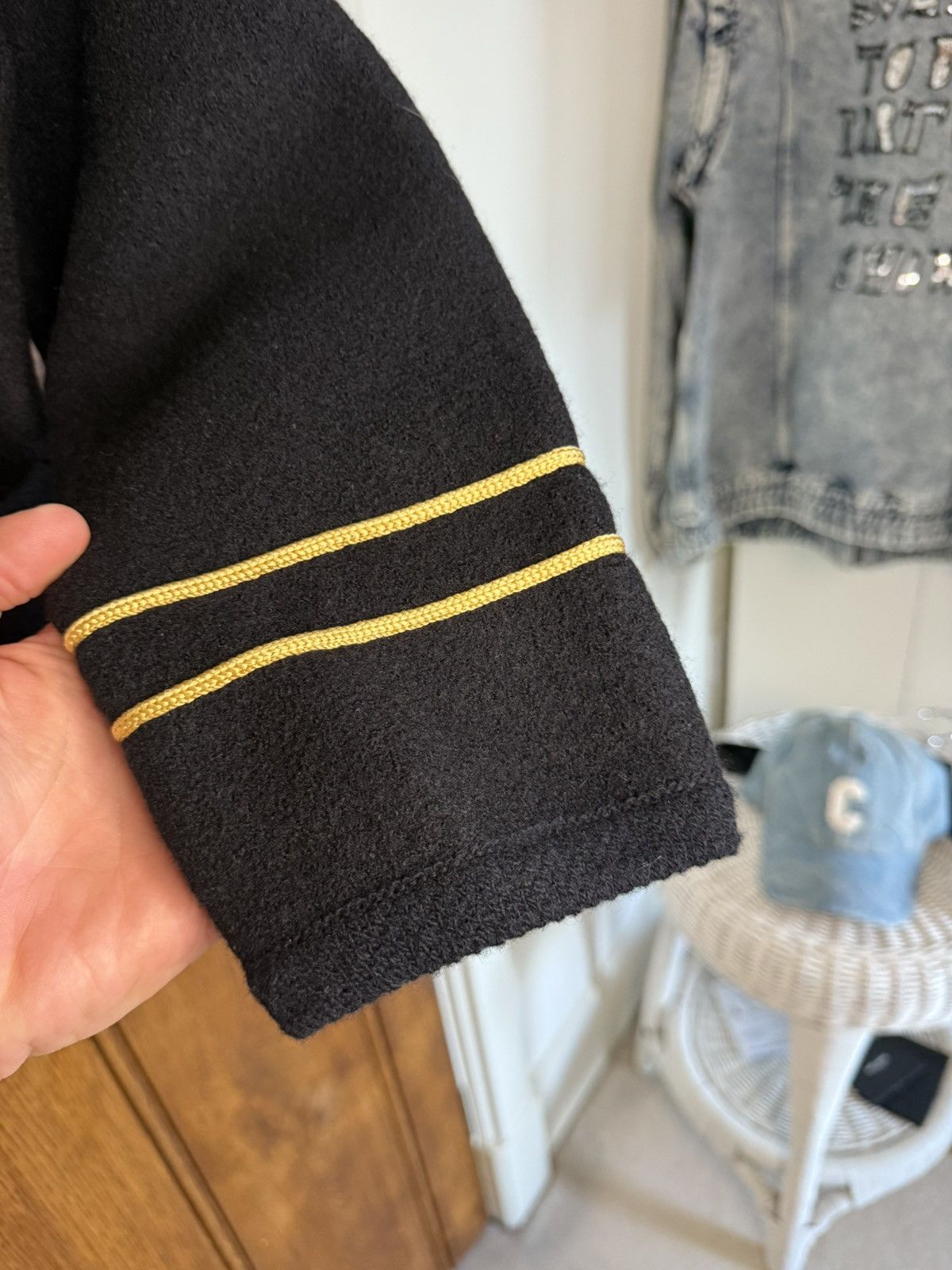Celine $4k 🤑 Celine military jacket cardigan officer Hedi Slimane Size US S / EU 44-46 / 1 - 13 Thumbnail