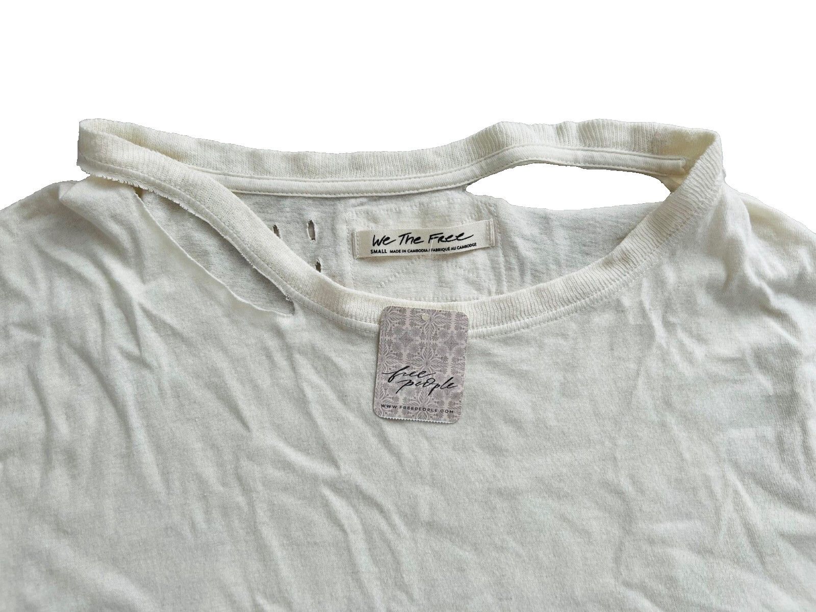 Free People Free People We the Free Dani Tee Ivory ( S ) Size US S / EU 44-46 / 1 - 5 Thumbnail