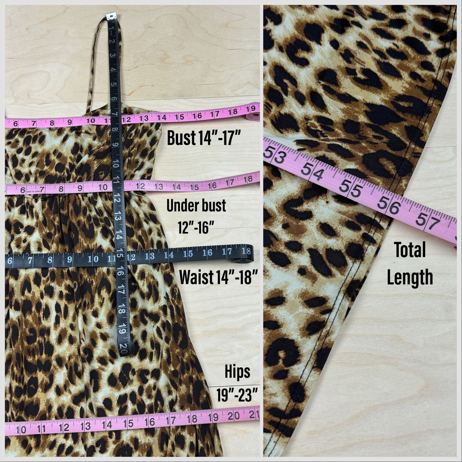 Vintage Vintage 1990s Leopard Print Sleeveless Slipdress Size S / US 4 / IT 40 - 5 Thumbnail