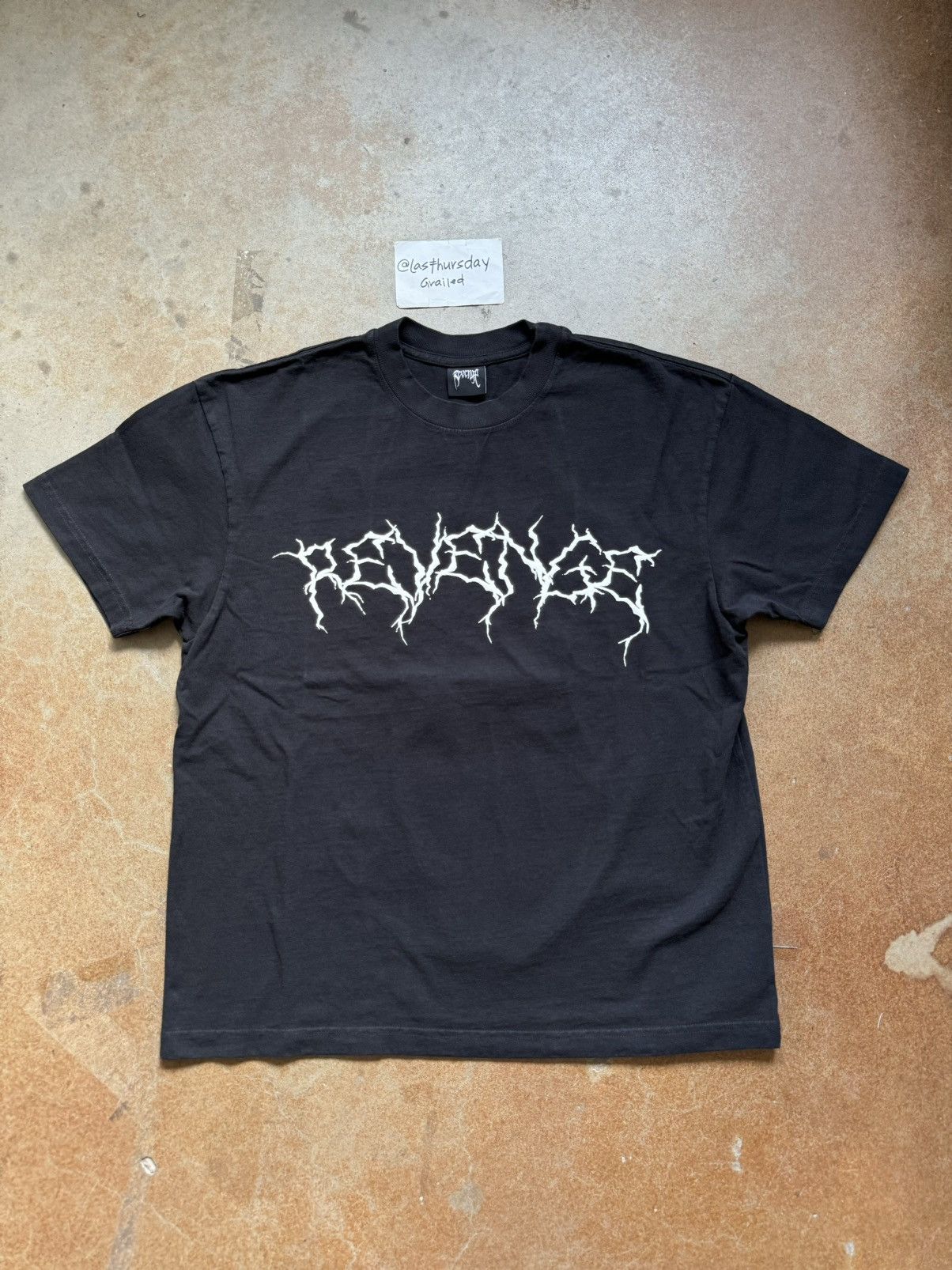 Newest Revenge Spider Tee Black MEDIUM