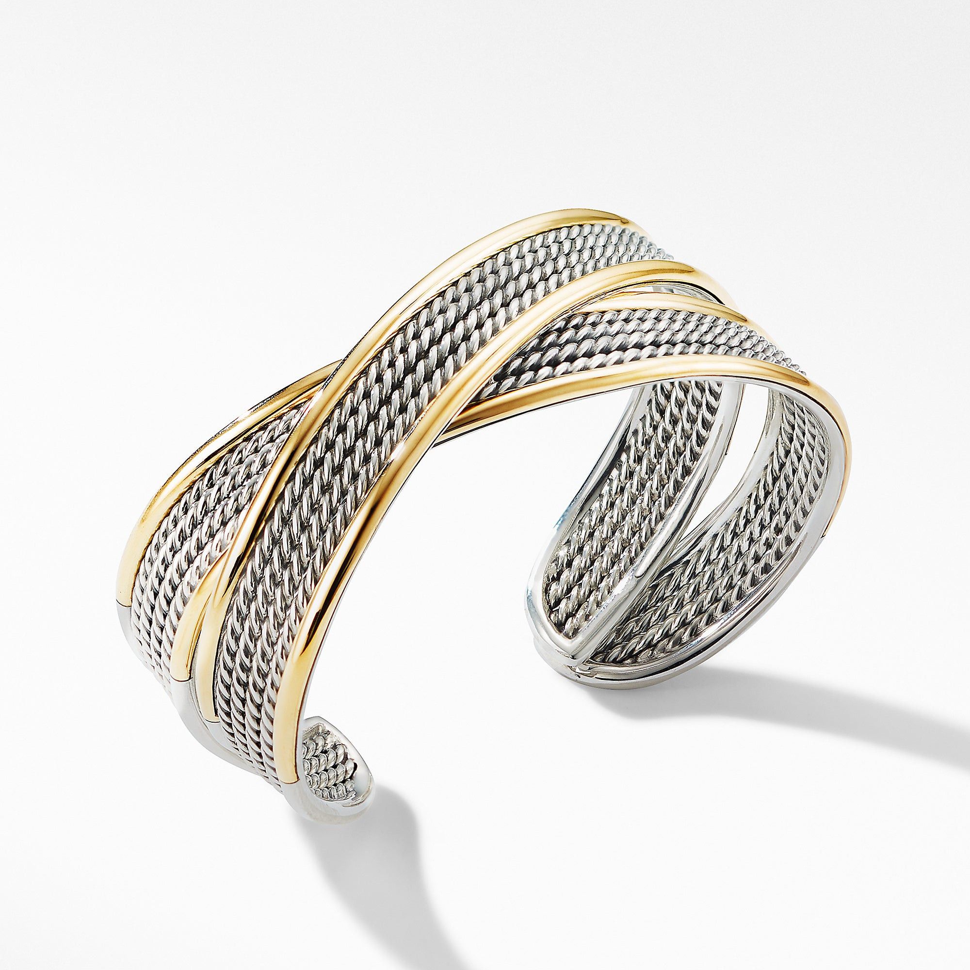 David Yurman o1w1db10325 Bracelet in Silver with 18K Yellow Gold & 26mm Size ONE SIZE - 1 Thumbnail
