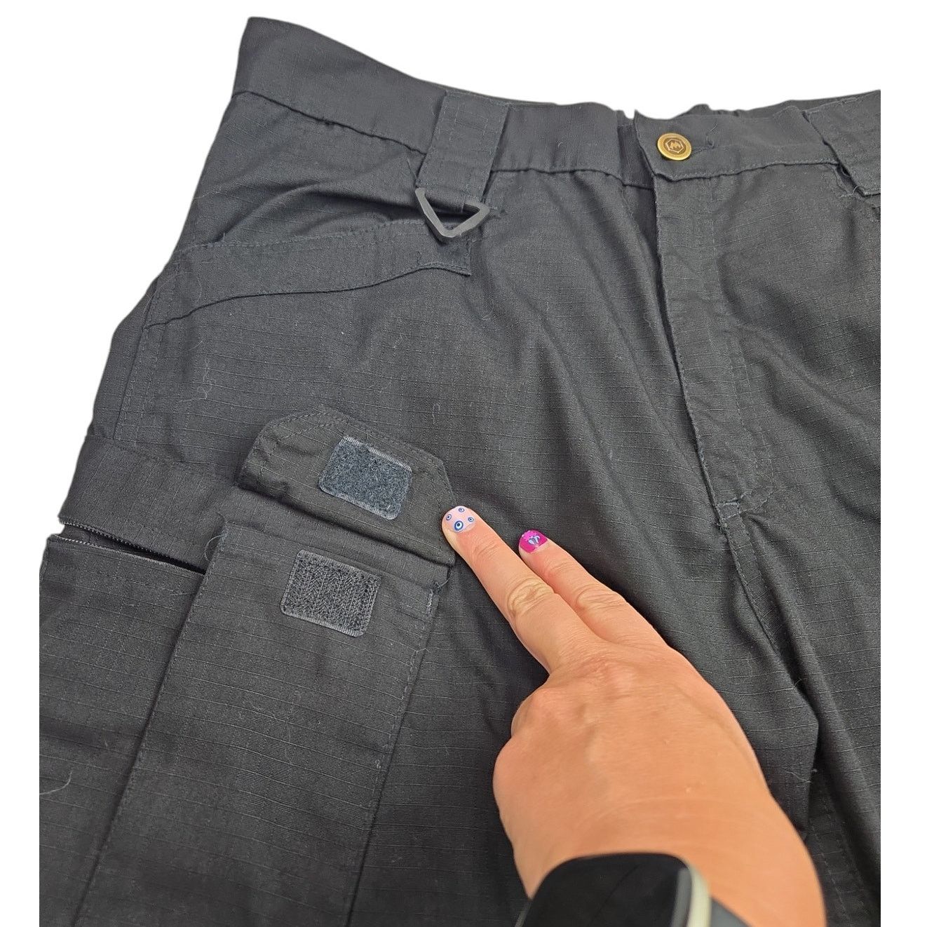 Other M Brand | Black, Multiple Pocket, Tactical Pants | Size XL Size US 34 / EU 50 - 3 Thumbnail