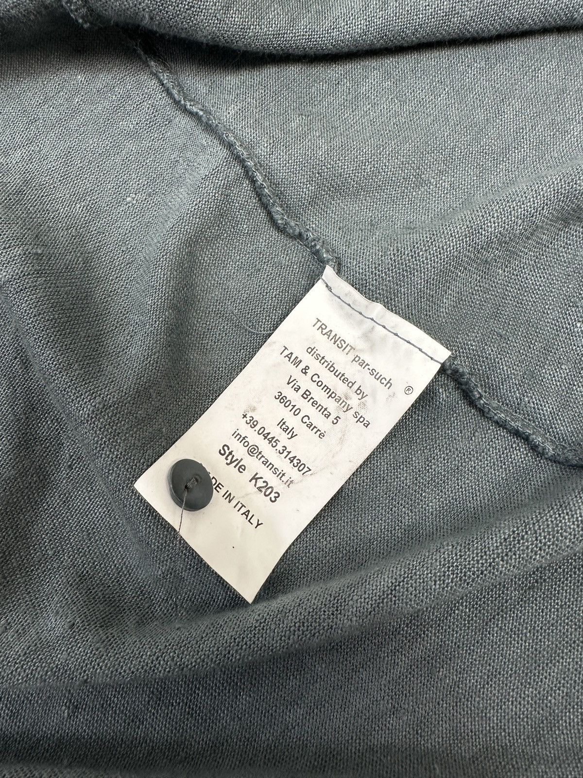 Transit TRANSIT PAR SUCH Linen Blend Gray Cardigan 3/4 Sleeve Top Size XL / US 12-14 / IT 48-50 - 10 Thumbnail
