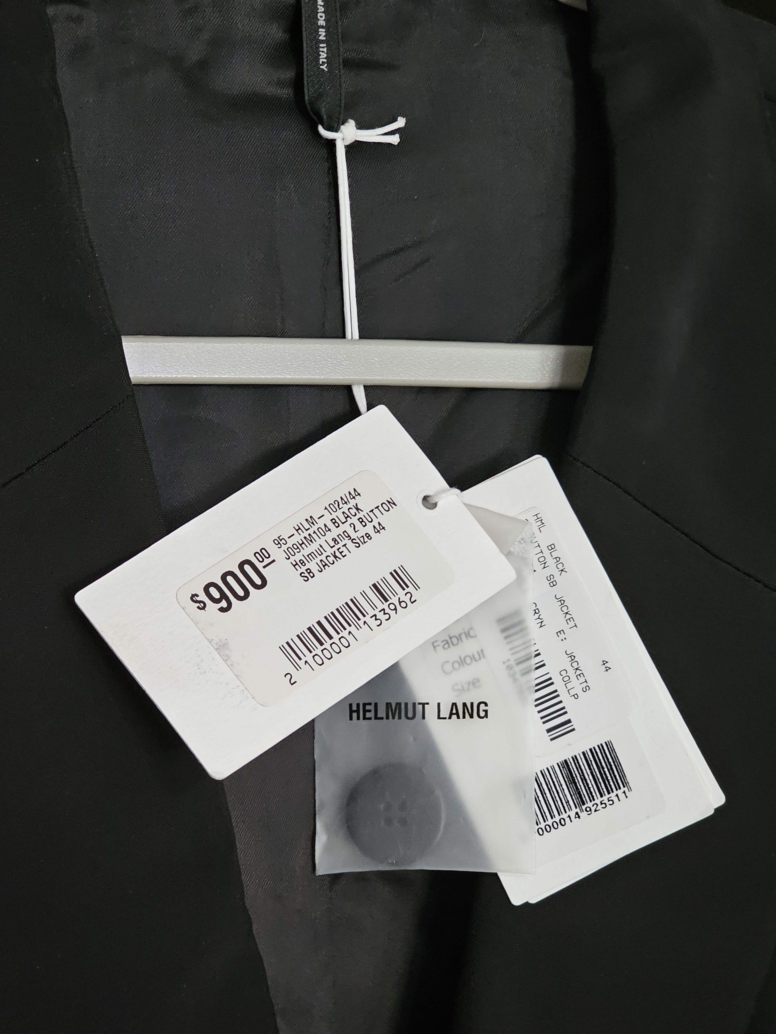 Helmut Lang Black Two Button SB Jacket Size 44 Size US XL / EU 56 / 4 - 6 Thumbnail