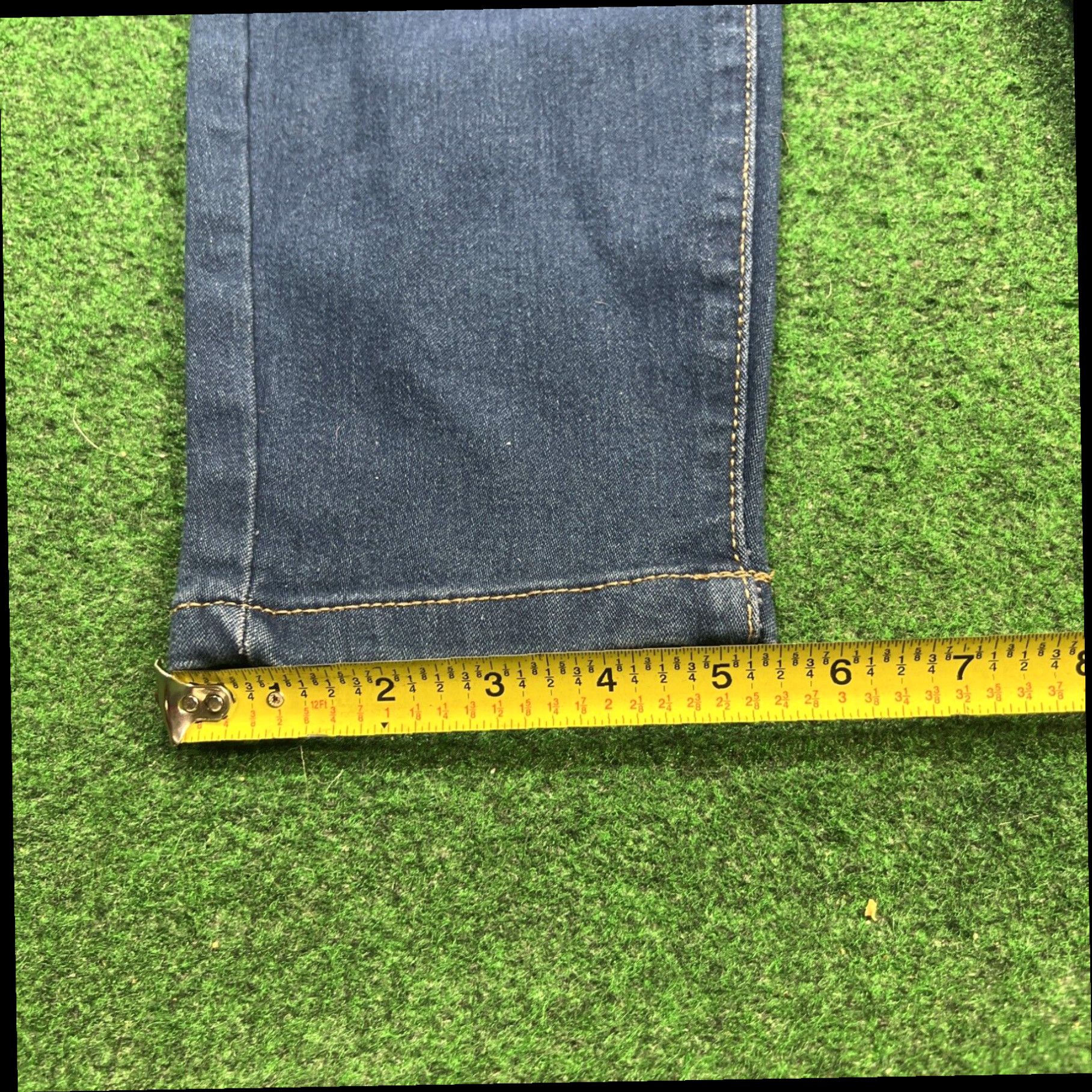 Other Woman’s Silver Crush Skinny Ankle High Rise Triple Button Blue Jeans Size 14w Size 36" / US 14 / IT 50 - 6 Thumbnail