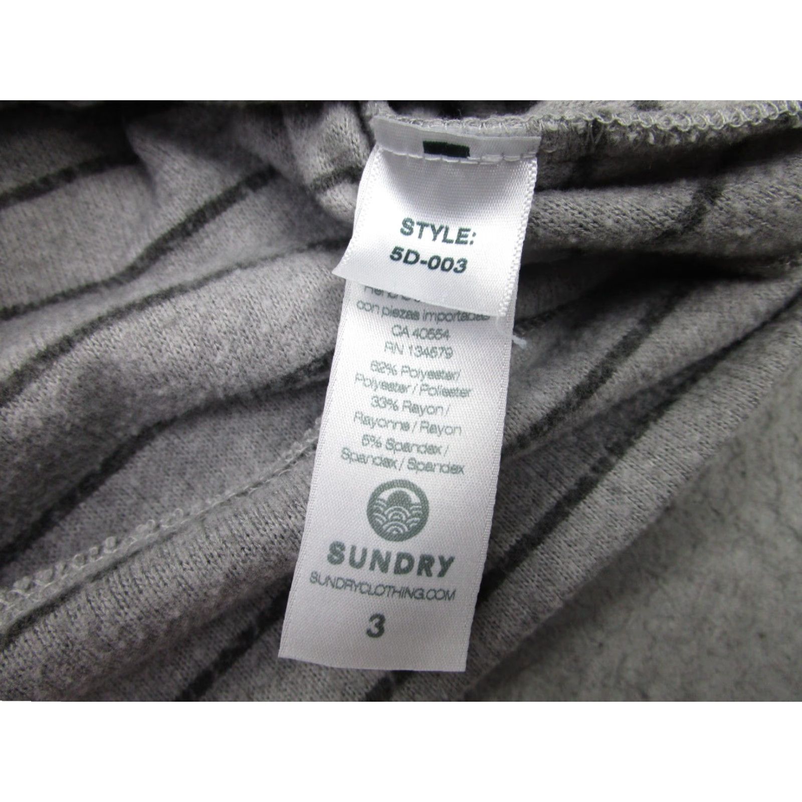 Sundry Sundry Sundry Brand Sundry Gray Striped Zip Hoodie Sweatshirt Fleece Polyester Blend Wool? No. Size M / US 6-8 / IT 42-44 - 7 Thumbnail
