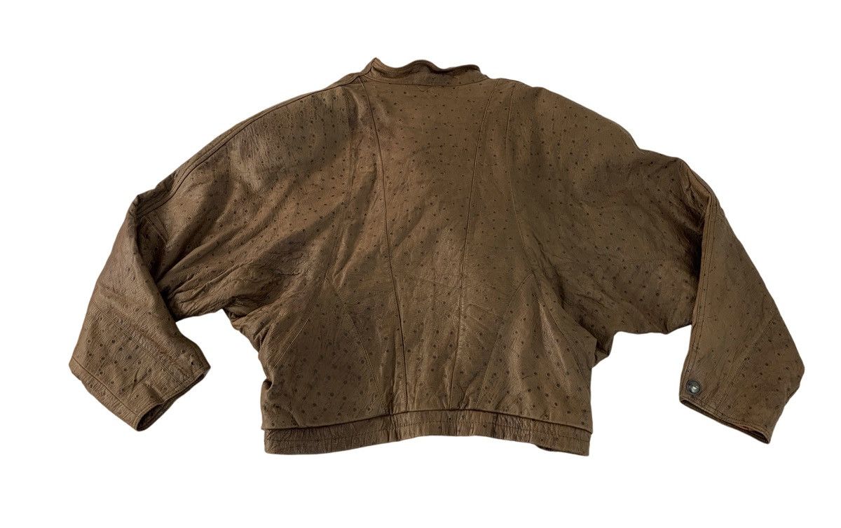 Marc Buchanan × Pelle Pelle RARE 90s Pelle Pelle Marc Buchanan Ostrich Leather Jacket Size US M / EU 48-50 / 2 - 5 Thumbnail