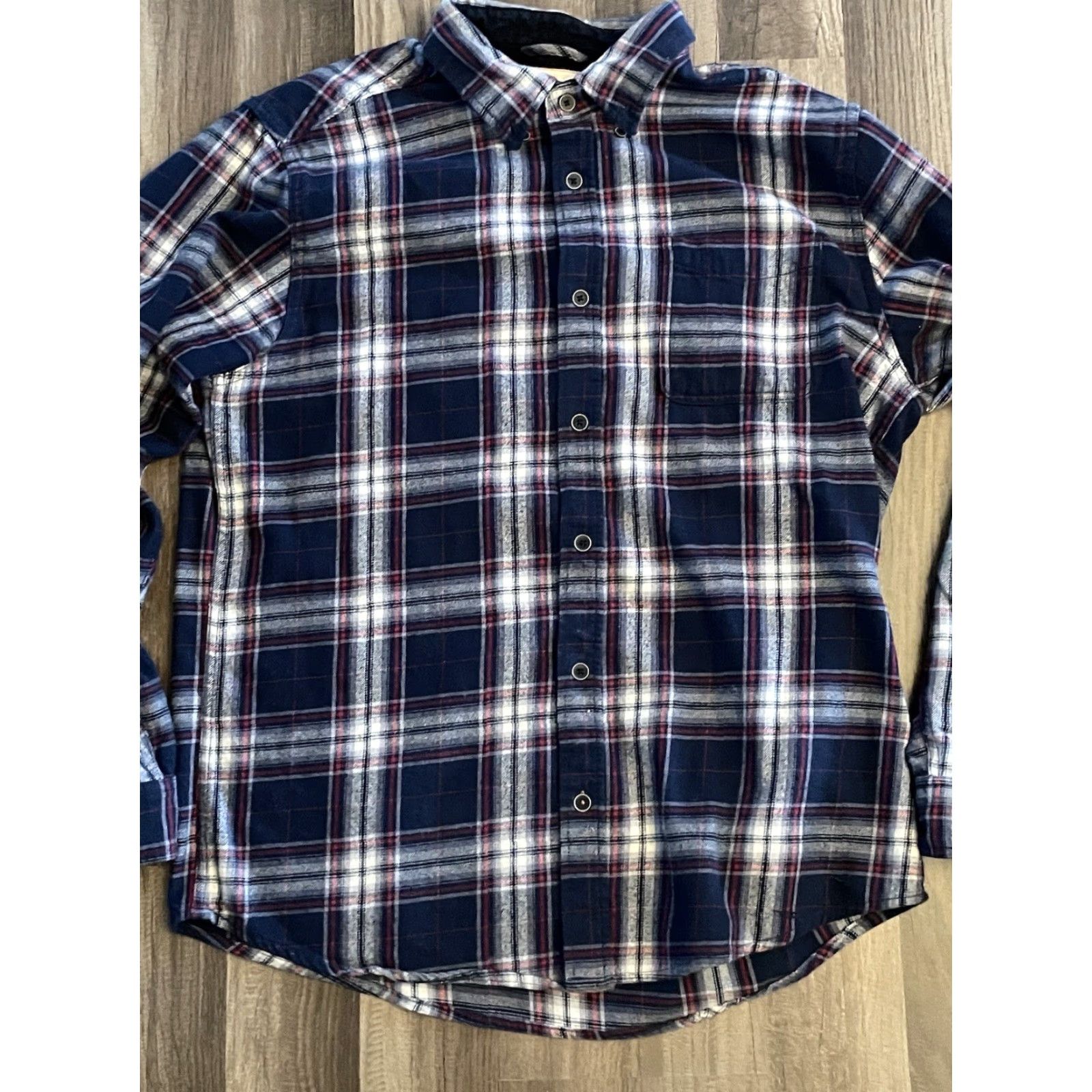 Weatherproof VINTAGE WEATHERPROOF FLANNEL Shirt L Men Blue Long Sleeve Plaid Button-Front Size US L / EU 52-54 / 3 - 2 Thumbnail