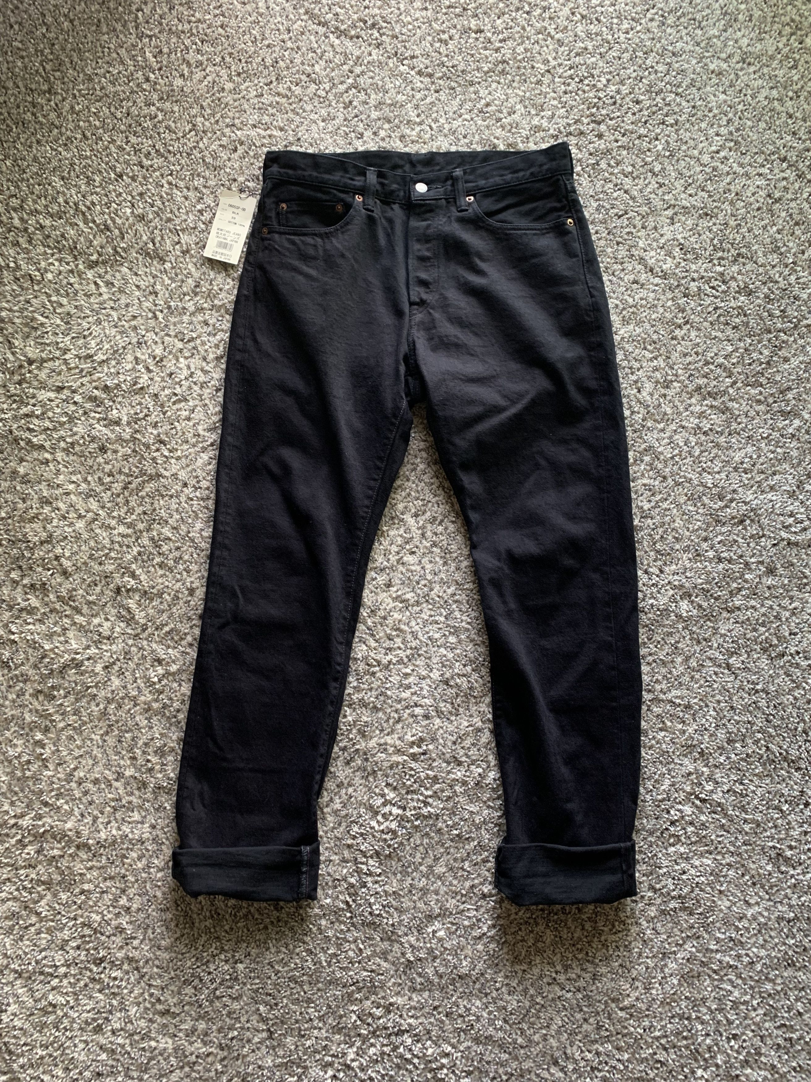 image of Momotaro 0605Sp-Od "black Overdye" 15.7Oz Jean, Men's (Size 33)