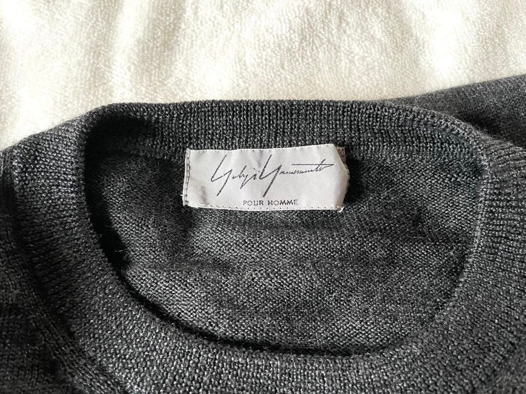 Yohji Yamamoto Pour Homme Dark Gray Charcoal Gray light knit Size US L / EU 52-54 / 3 - 2 Thumbnail
