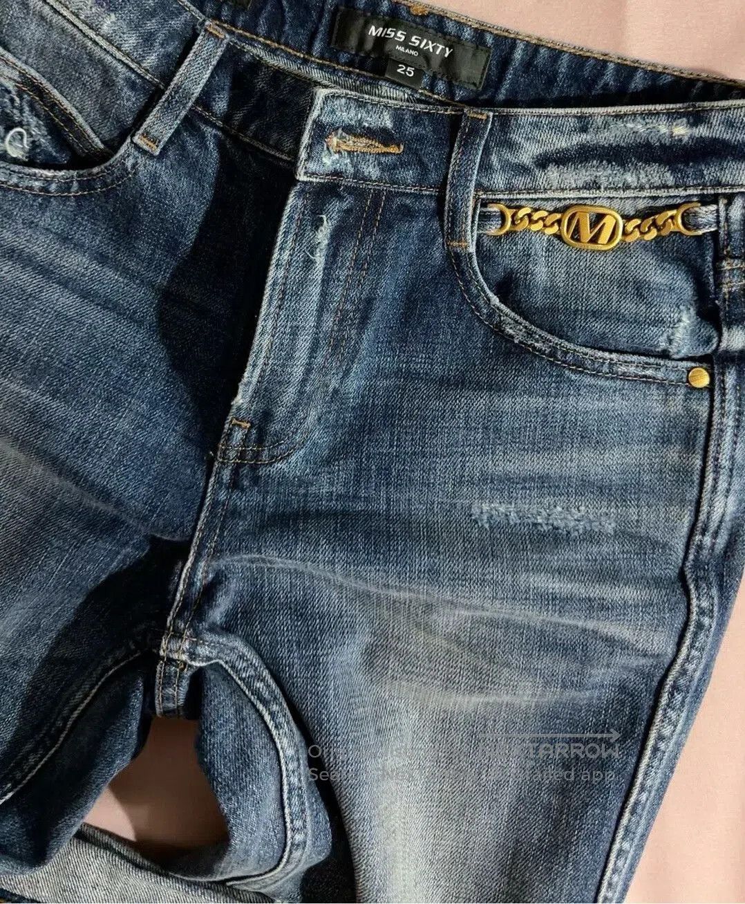 Miss Sixty Miss Sixty Washed Blue Straight Jeans. Size 25" / US 0 / IT 36 - 3 Thumbnail