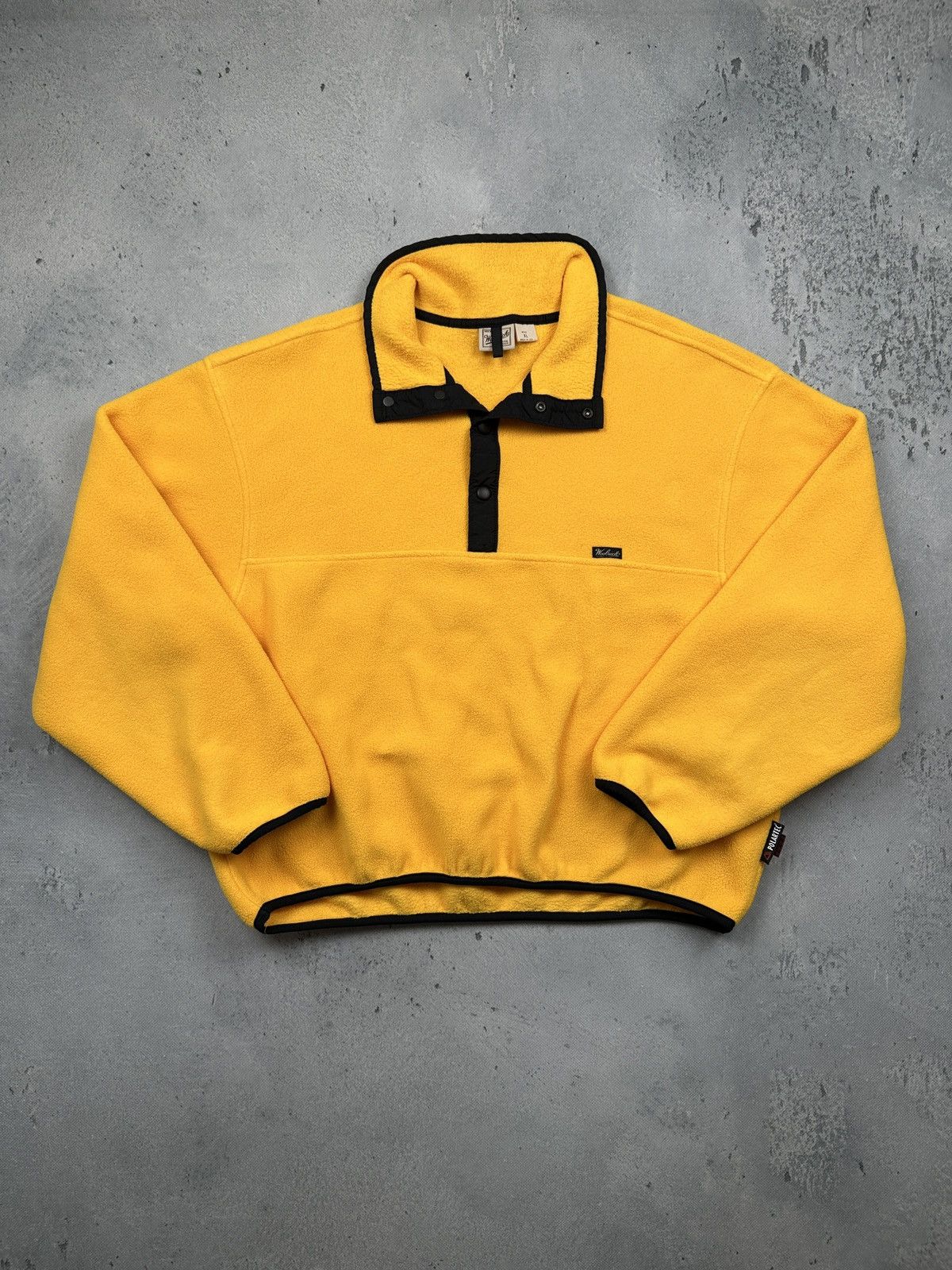 Woolrich Woolen Mills Woolrich Polartec Snap Fleece Pullover Yellow Black Trim USA Size US XL / EU 56 / 4 - 1 Thumbnail