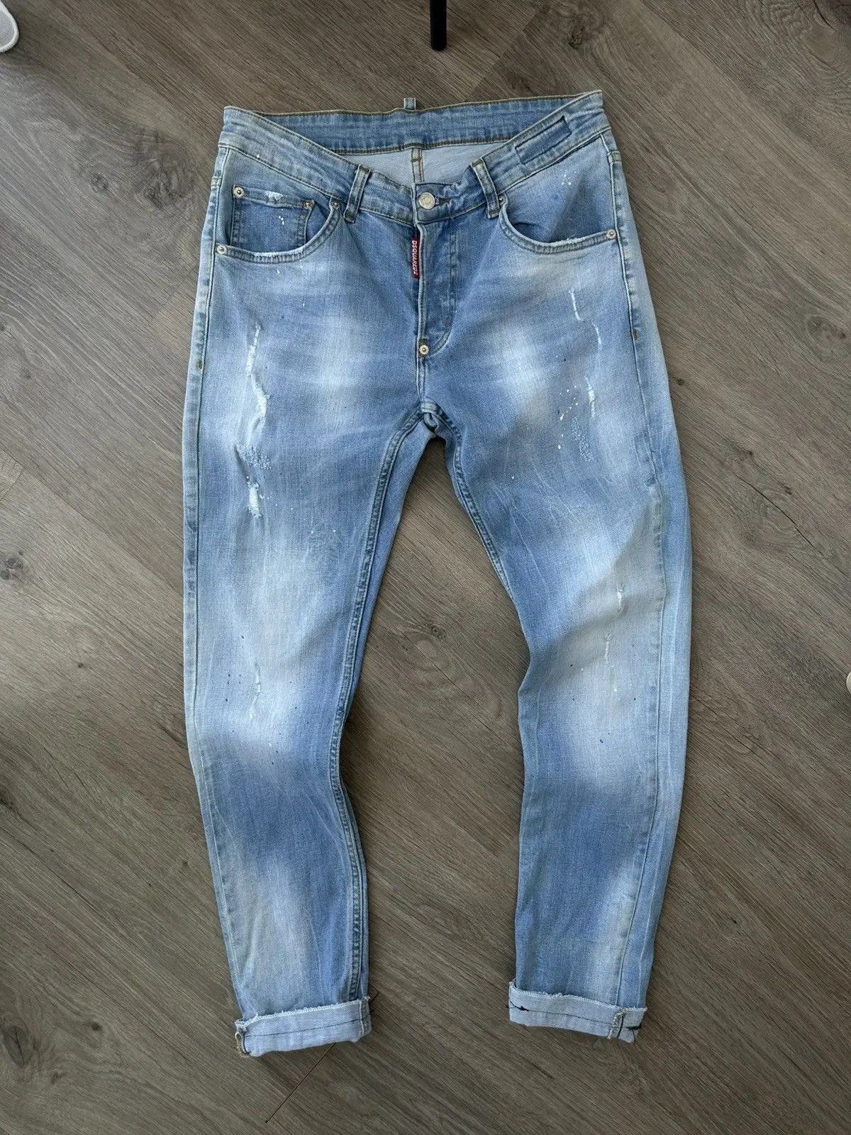 Dsquared2 Vintage Japanese Denim Blue Faded Dsquared Mens Pants Size US 30 / EU 46 - 2 Thumbnail