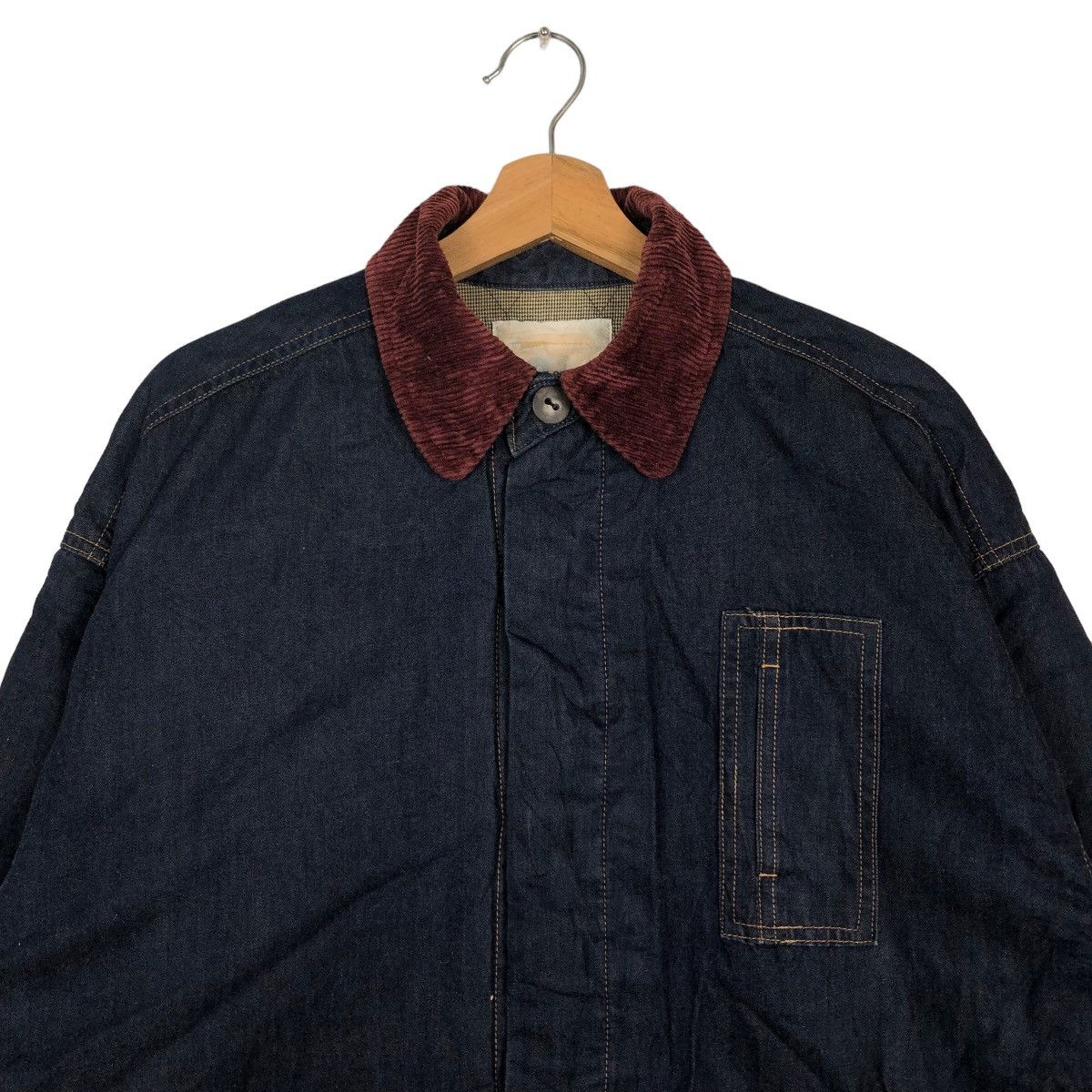 Japanese Brand 🔥90’s Long Jacket Work Denim Exoah Issey Miyake Japan Size US M / EU 48-50 / 2 - 3 Thumbnail