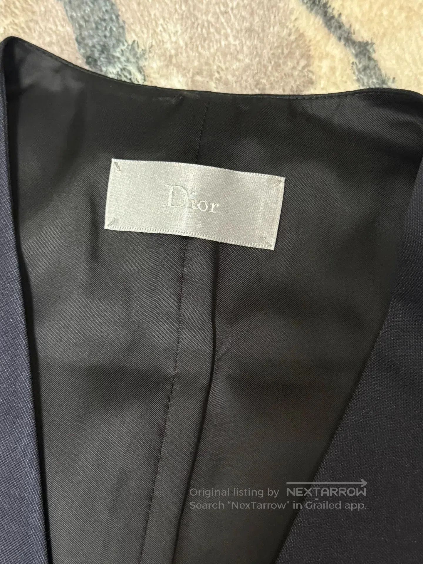 Dior Diorhomme Classic Hidden Button Dark Blue Vest. Size US S / EU 44-46 / 1 - 2 Thumbnail