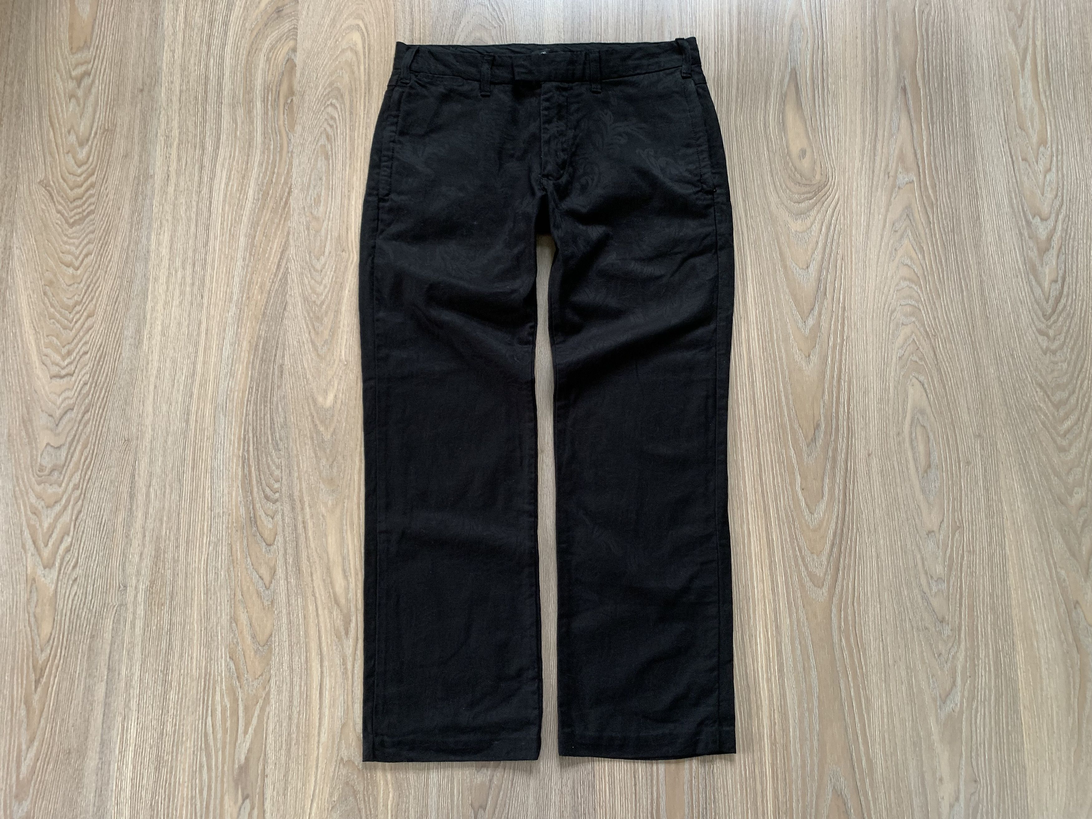 Other Blend Black Pattern Cotton Pants Size US 32 / EU 48 - 2 Thumbnail