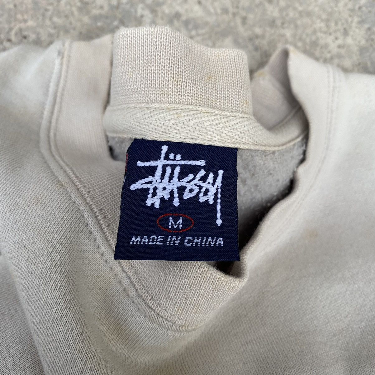 Stussy × Vintage Vintage 1990s Stussy Embroidered Logo Crewneck Sweatshirts Size US L / EU 52-54 / 3 - 7 Thumbnail