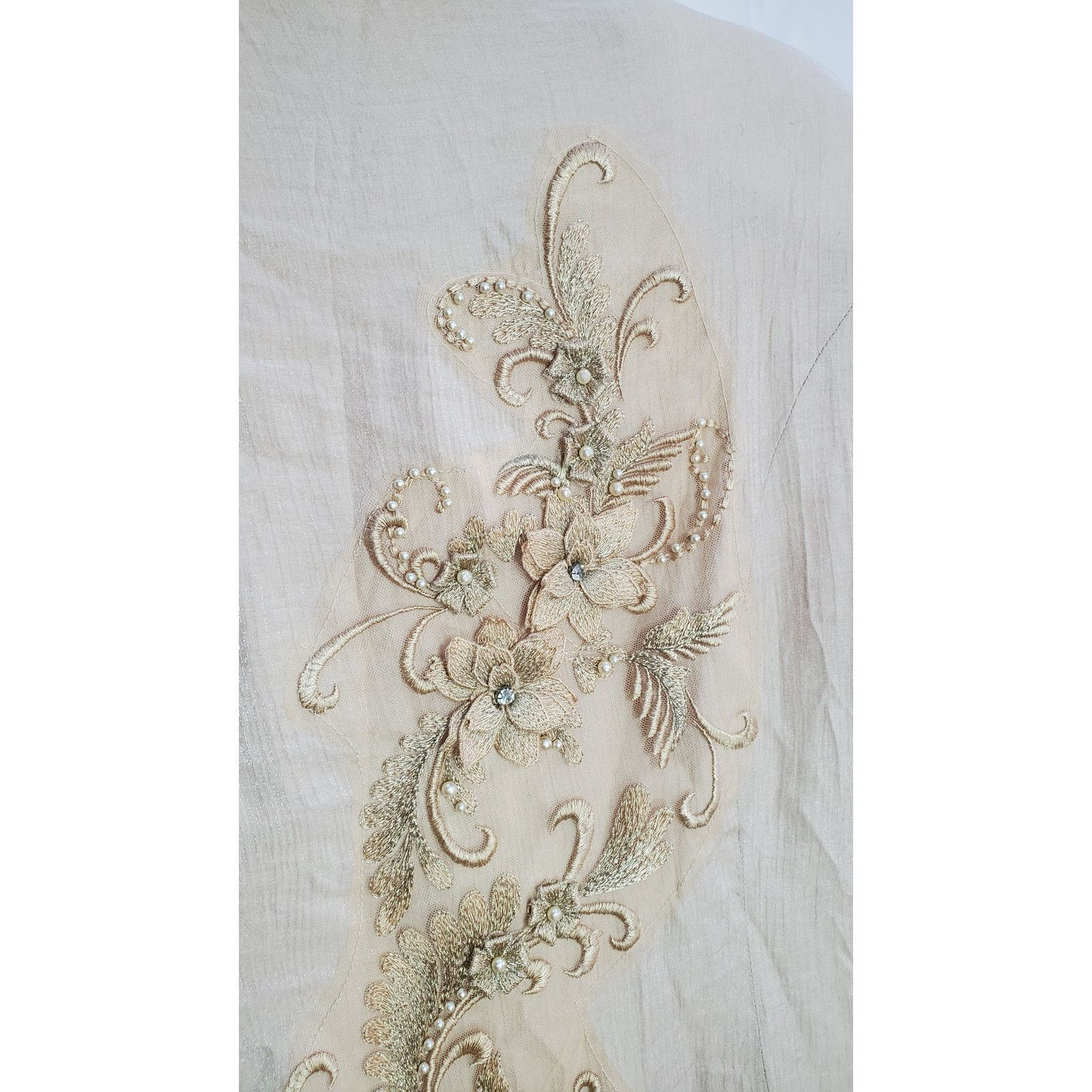 Other Akarise Champagne Pearl Custom Embroidered Long Blazer XL Size XL / US 12-14 / IT 48-50 - 5 Thumbnail
