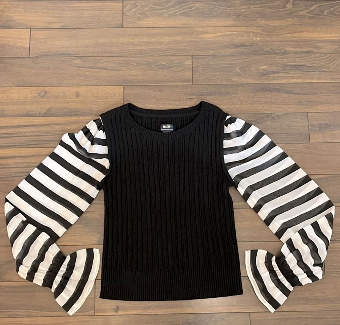Anthropologie Maeve Contrast Sleeve Sweater Size S / US 4 / IT 40 - 4 Thumbnail