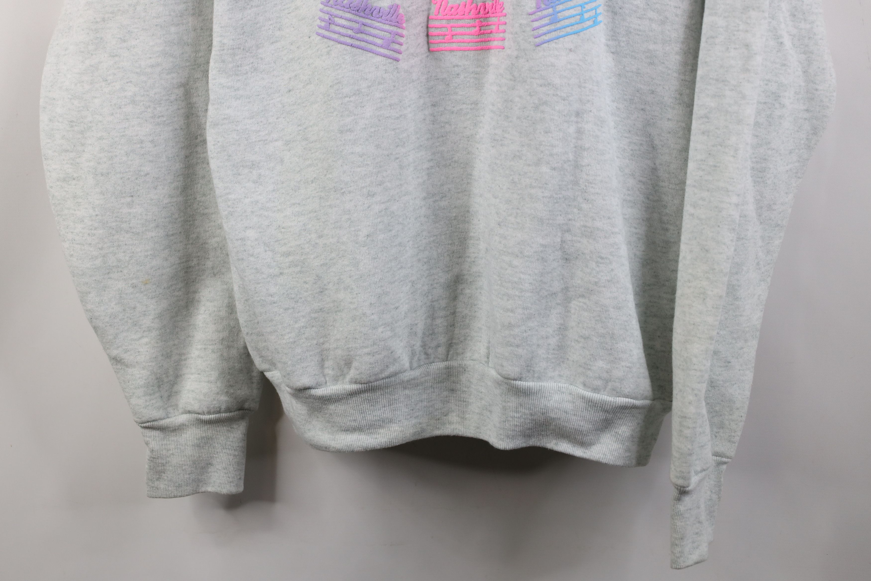Vintage Vintage 90s Music City Nashville Collared Sweatshirt USA Size XL / US 12-14 / IT 48-50 - 3 Thumbnail