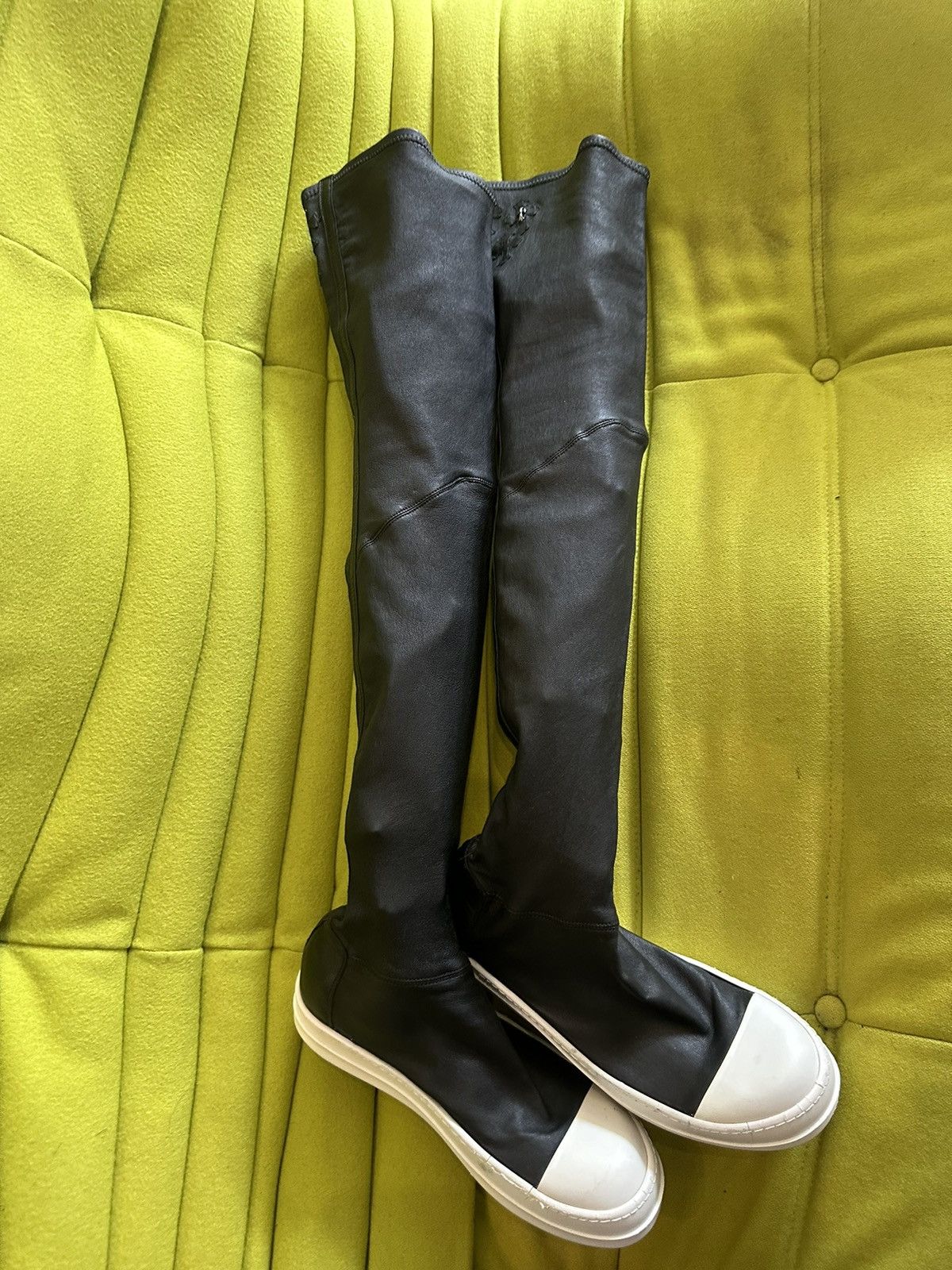 Chrome Hearts × Rick Owens Chrome Hearts x Rick Owens 1 OF 1 Leather Cross Sneakers Size US 9 / IT 39 - 4 Thumbnail