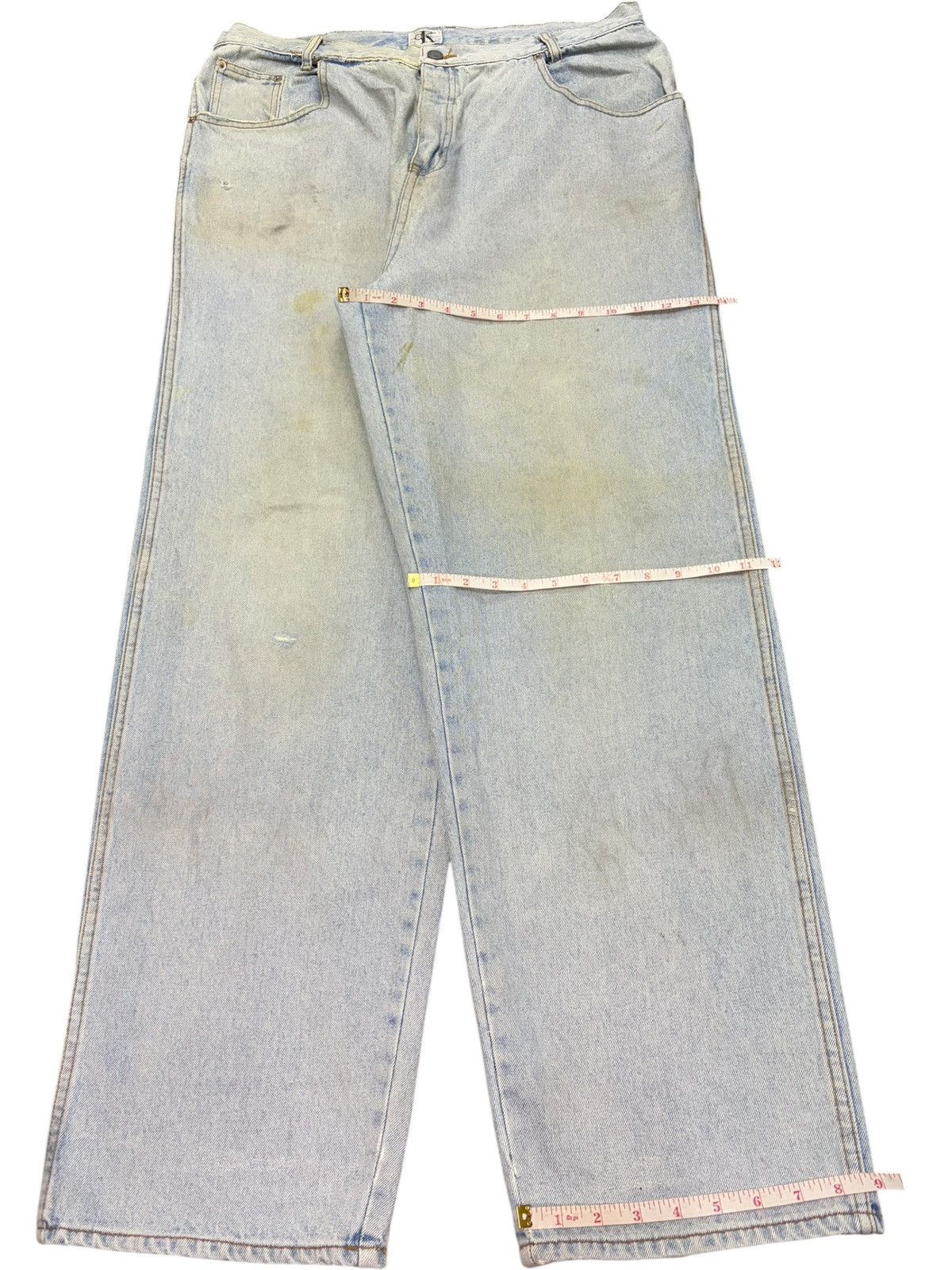 Calvin Klein Vintage Calvin Klein Faded Wash Distress Baggy Jeans Size US 36 / EU 52 - 8 Thumbnail