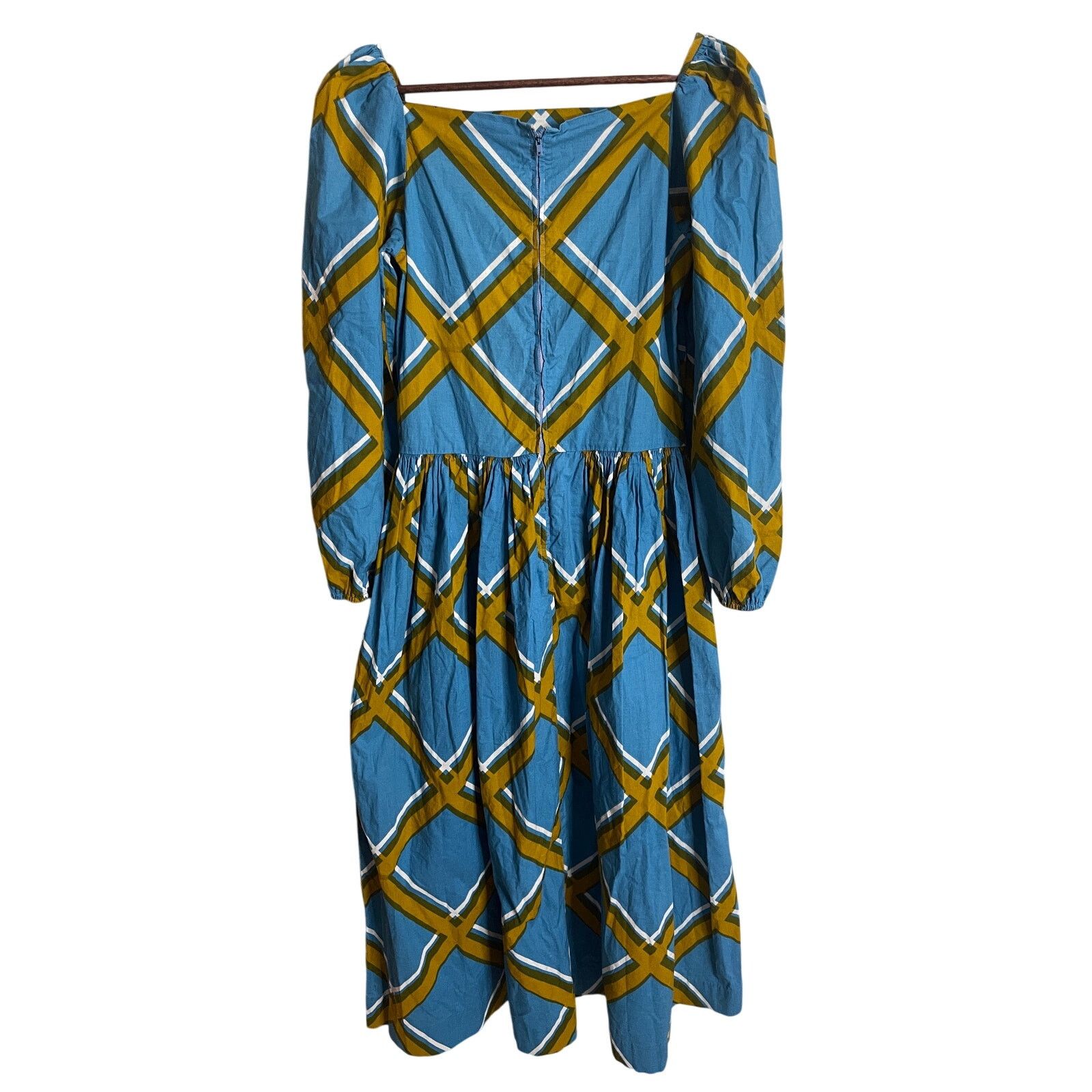 Marimekko Vintage 1972 Marimekko Grid Pattern Cotton Maxi Dress Size XL / US 12-14 / IT 48-50 - 2 Thumbnail