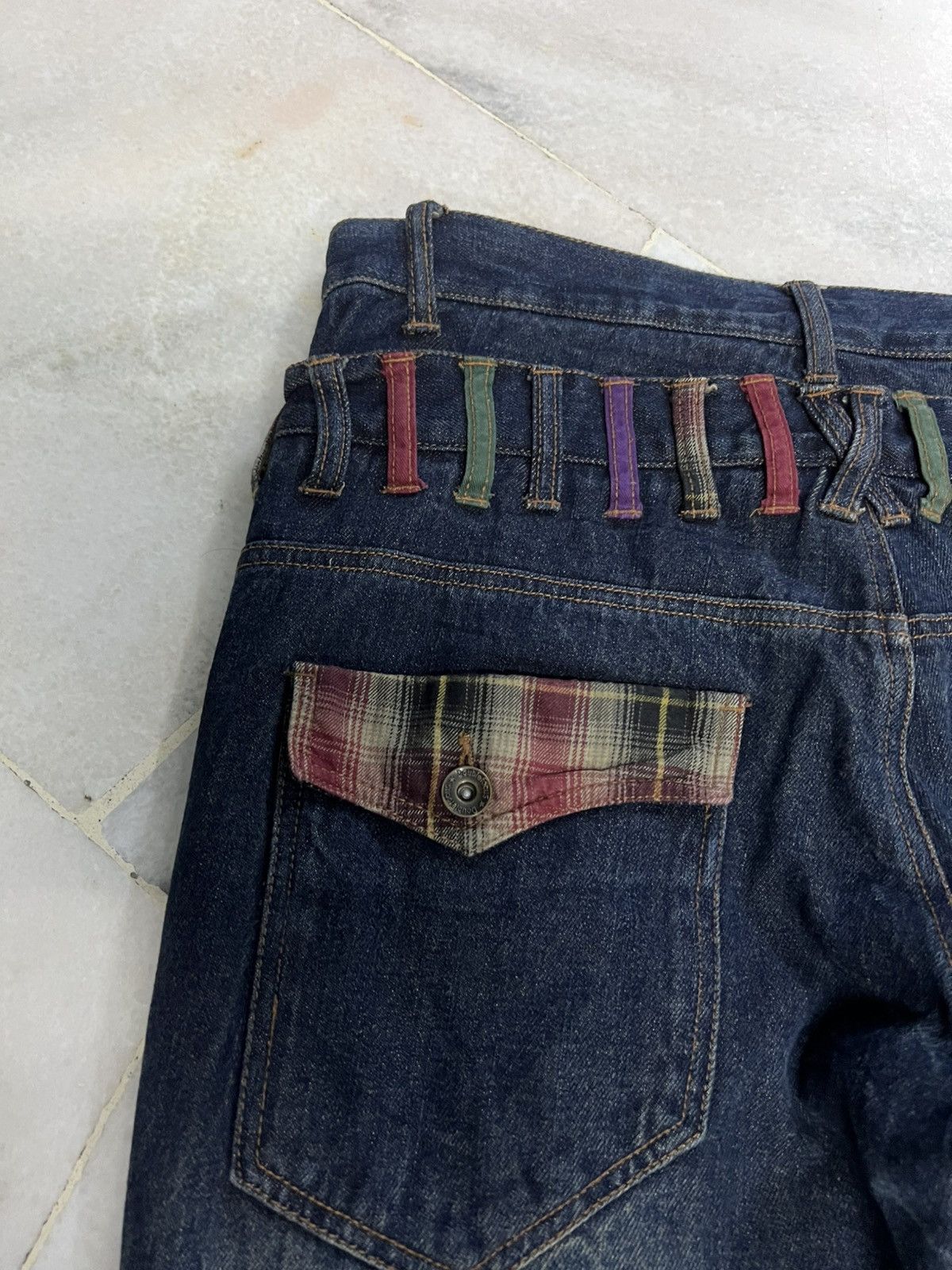 Japanese Brand 💥Double Waist💥Vintage 90’s Style Double Focus Mud Wash Jean Size US 33 - 14 Thumbnail