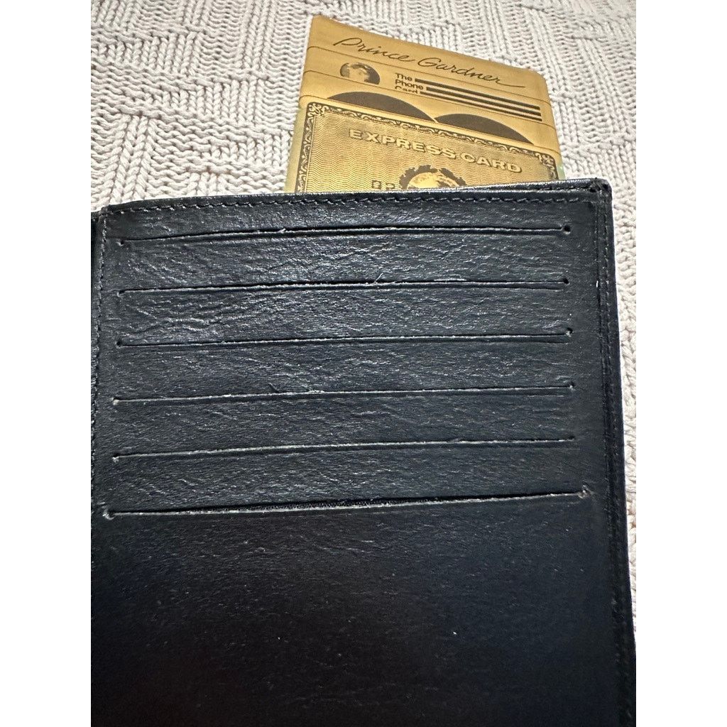 Other Vintage Prince Gardner black leather woven folded wallet NWT Size ONE SIZE - 5 Thumbnail