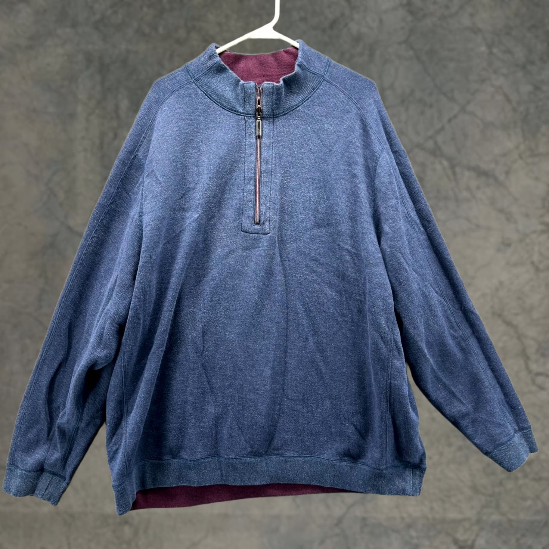 Tommy Bahama VINTAGE Tommy Bahama Sweater Mens 2XL Blue Purple Reversible Pullover Fleece Size US XXL / EU 58 / 5 - 1 Thumbnail