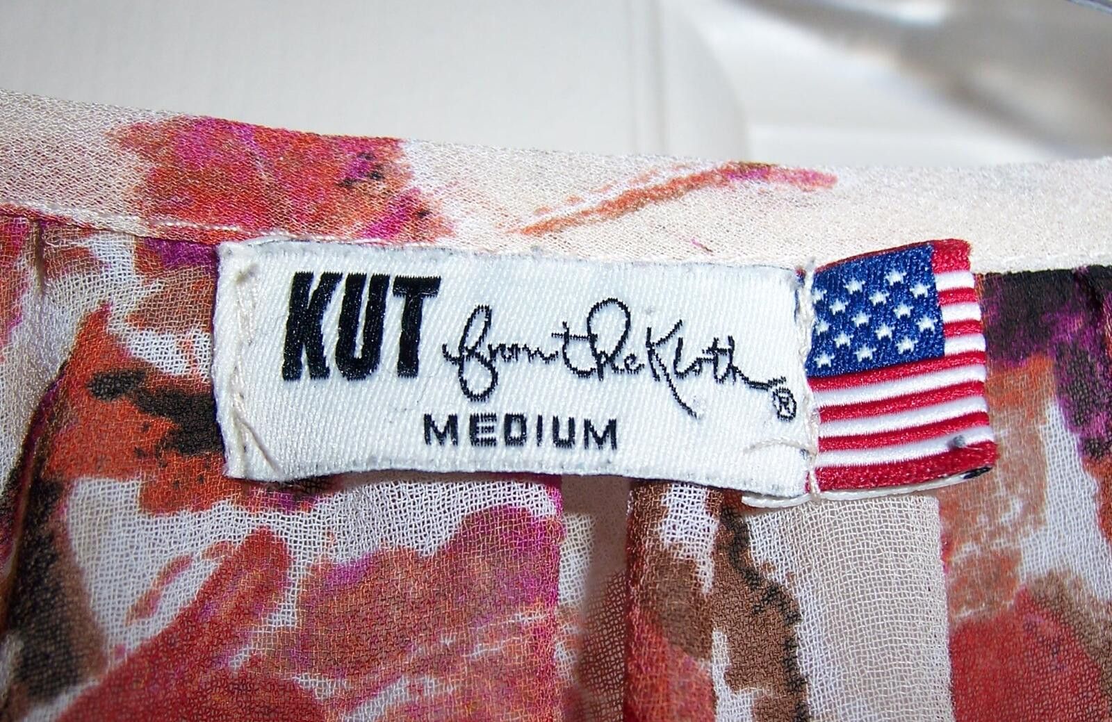 Other Kut from the Kloth Chiffon Floral Tie-Front Blouse Medium Size M / US 6-8 / IT 42-44 - 4 Thumbnail