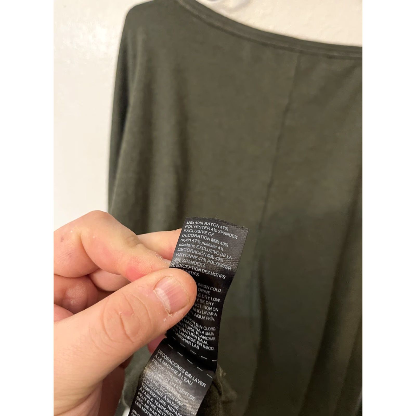 White House Black Market White House Black Market Shirt Womens Medium Green Pullover Knit Stretch Long Sleeve Crew Neck Size L / US 10 / IT 46 - 4 Thumbnail