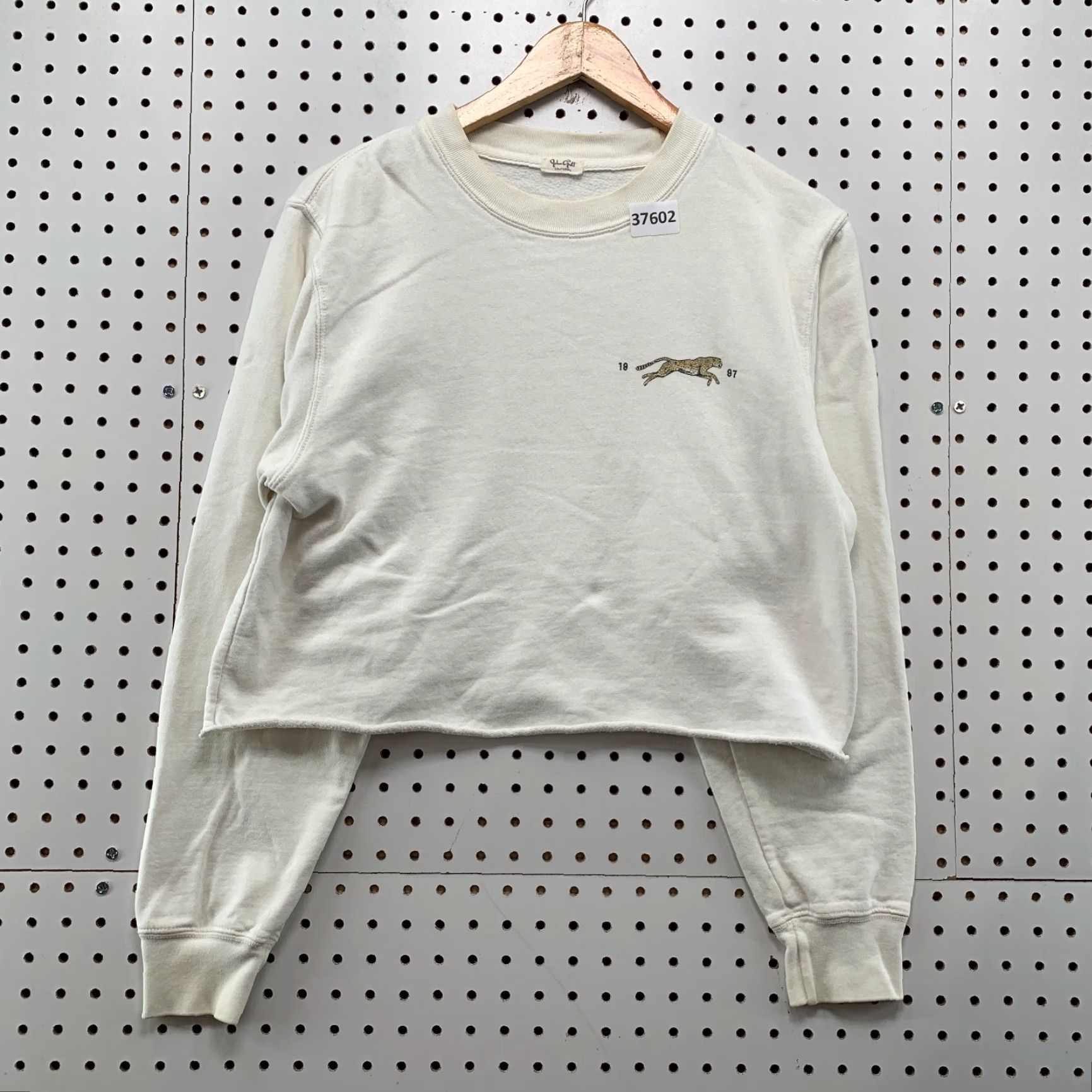 Vintage VINTAGE John Galt Brooklyn Bridge Motorcycle Crop Sweatshirt Womens One Size White Size ONE SIZE - 2 Thumbnail