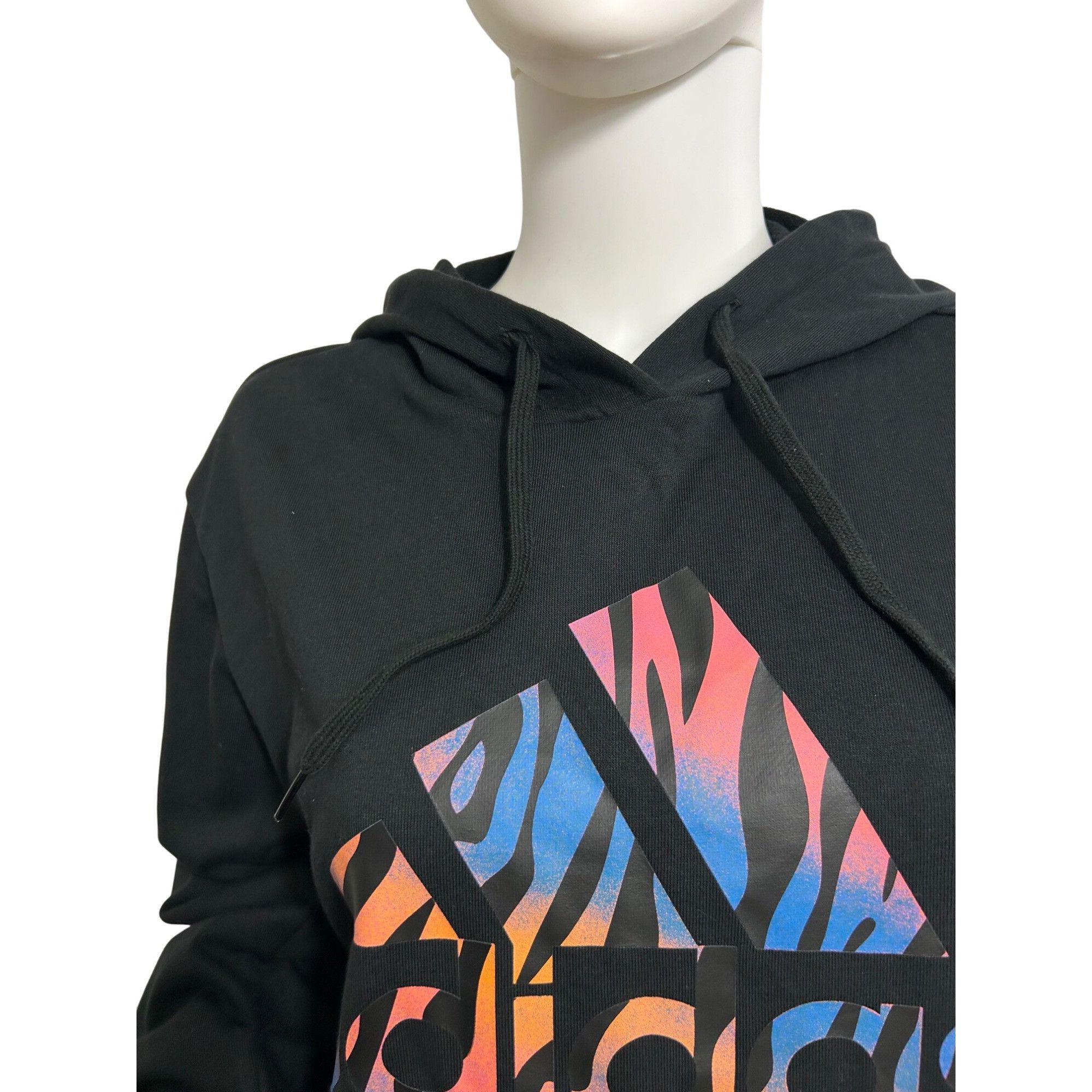Adidas Adidas Women’s Hoodie Sweatshirt XS Black Animal Print Logo Size XS / US 0-2 / IT 36-38 - 10 Thumbnail