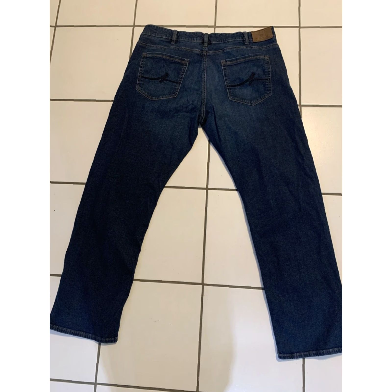 Vintage 34 Heritage Jeans Adult 40x32 Dark Blue Denim Mid Rise Relaxed Regular Stretch Mens Size US 40 / EU 56 - 2 Thumbnail