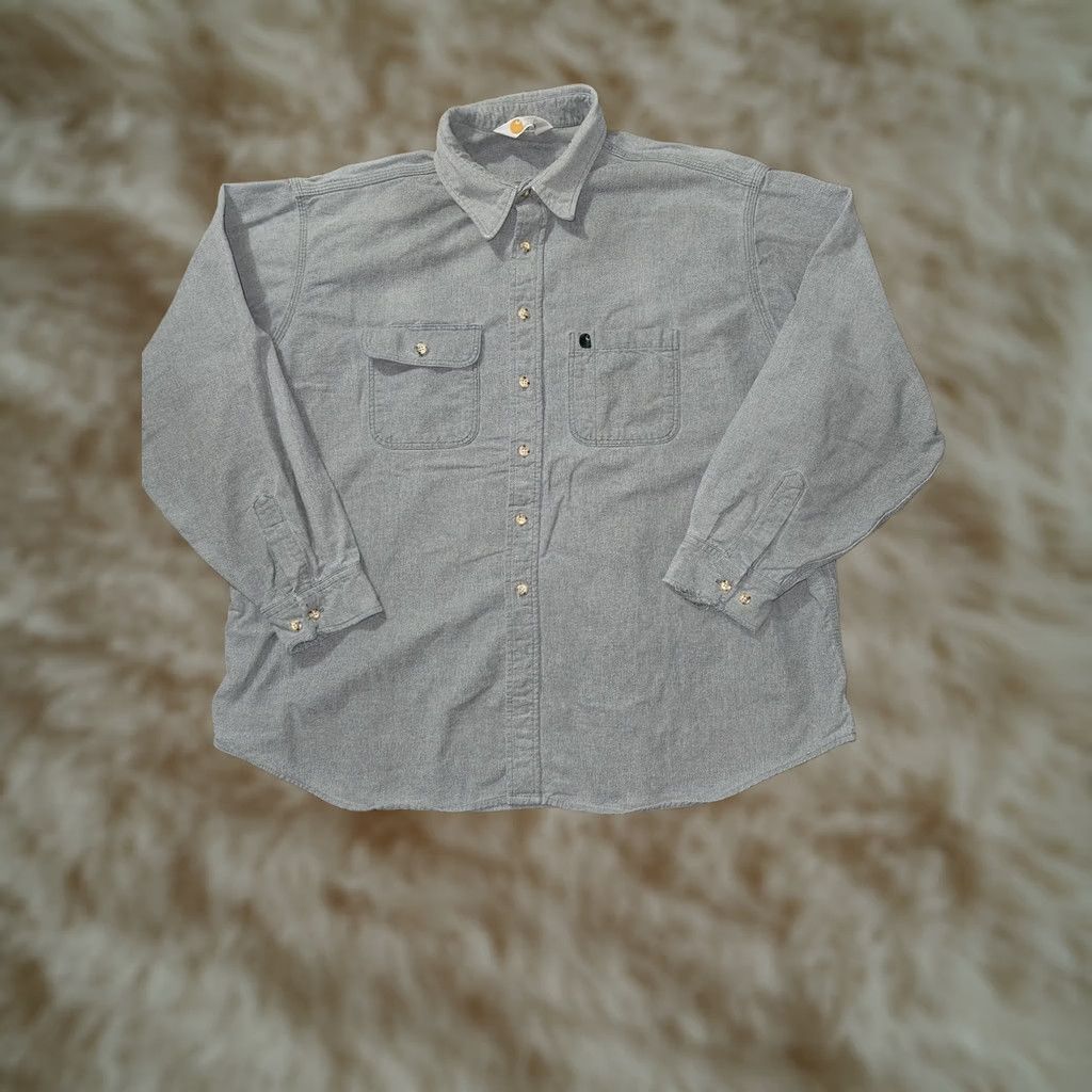 Carhartt Carhartt Shirt Mens XXL Blue Rugged Outdoor Wear Button Front Workwear Size US XXL / EU 58 / 5 - 1 Thumbnail