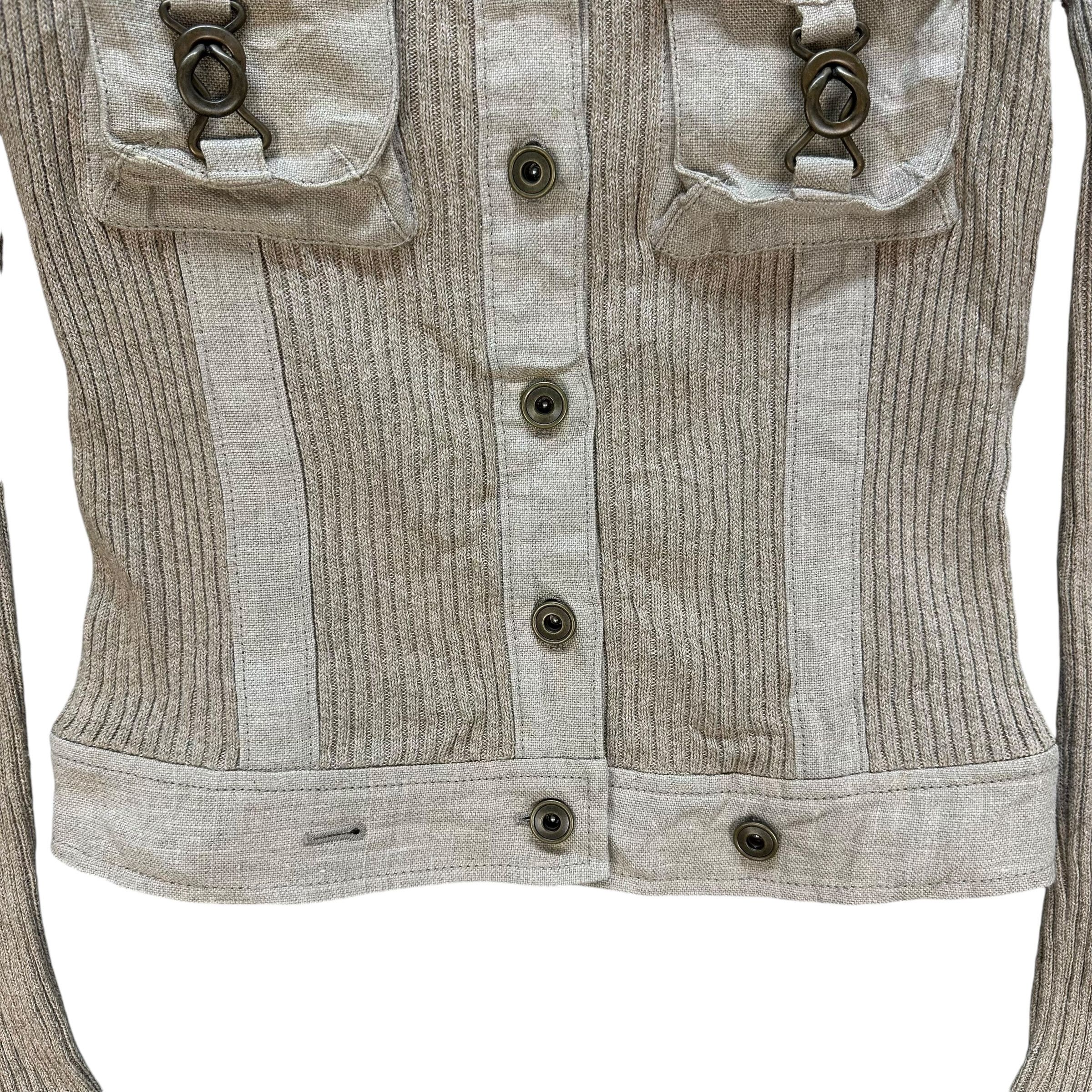 Japanese Brand FRAGILE Knitted Button Crop Shirt Jacket #1499-A62 Size S / US 4 / IT 40 - 4 Thumbnail