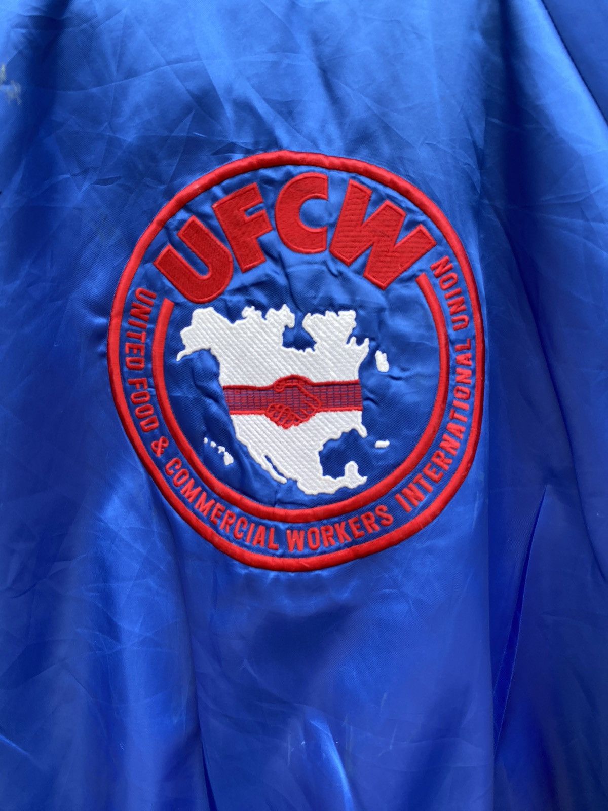Vintage Vintage UFCW san diego satin varsity jacket Size US L / EU 52-54 / 3 - 11 Thumbnail