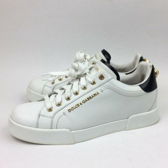 Dolce & Gabbana DOLCE & GABBANA Portofino Embellished Sneakers Size Size US 8 / IT 38 - 3 Thumbnail