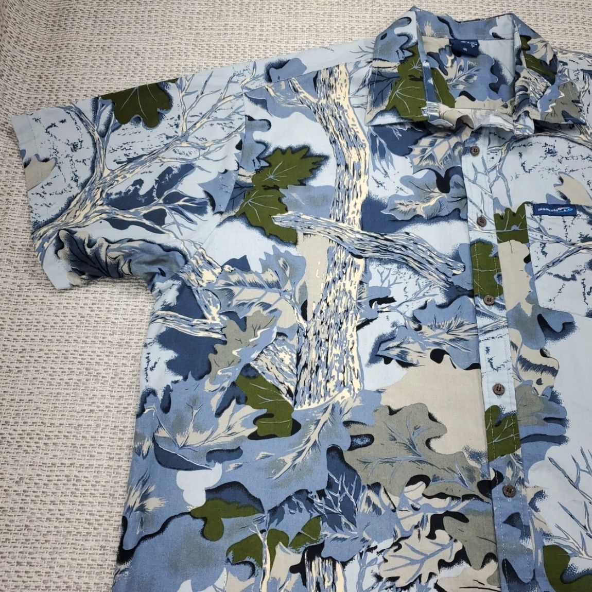 ALOHAS VINTAGE Aisokula Fiji Hawaiian Shirt Mens 4XL Button-Up Short Sleeve Floral Aloha Blue Size US XXL / EU 58 / 5 - 3 Thumbnail