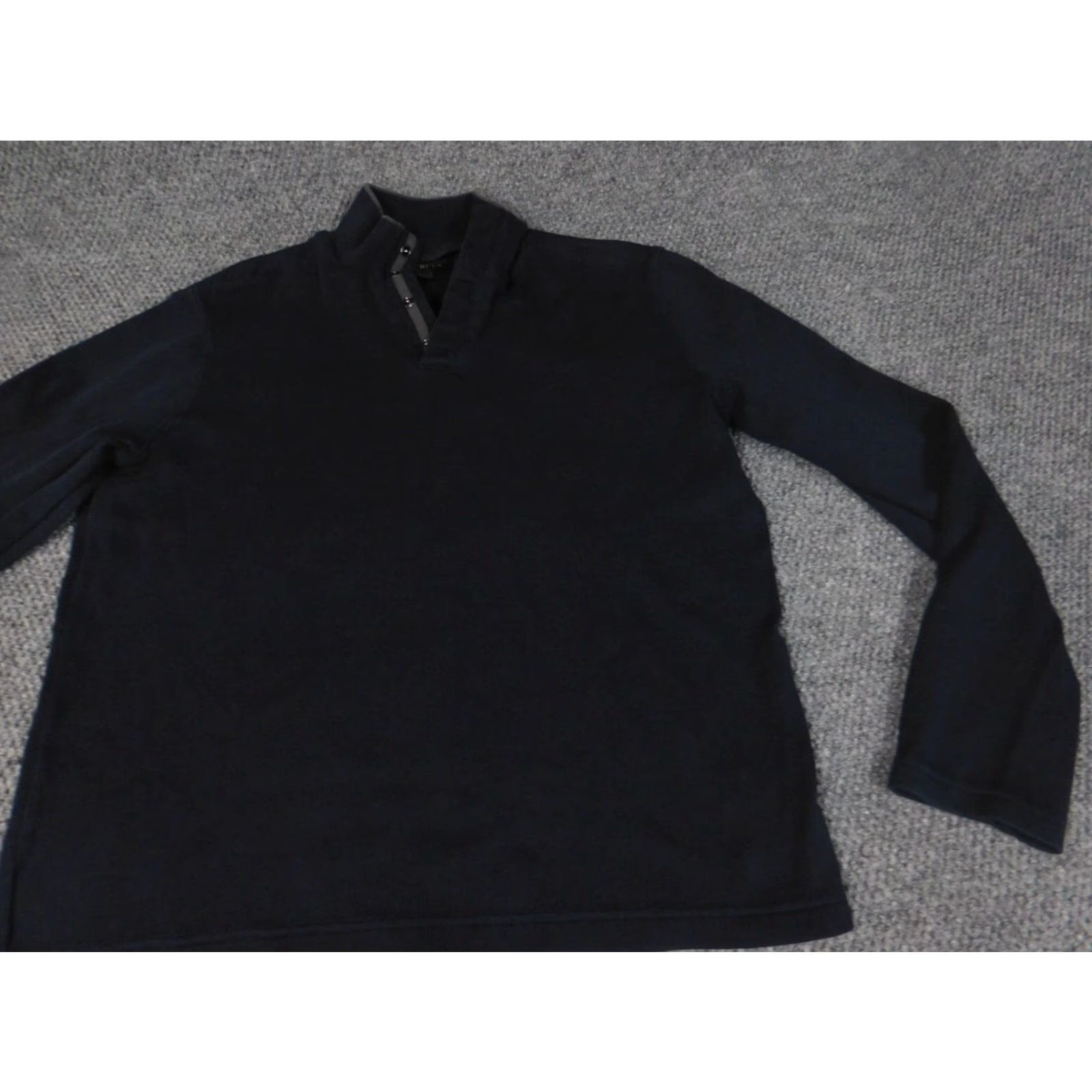 Vintage Lachlan Mens Sweater XL Blue Crew Neck Pullover Cable-Knit Stretch Quilted Long Sleeve Regular Knit Cotton 1/4 Zip Fall Walking Size US XL / EU 56 / 4 - 3 Thumbnail