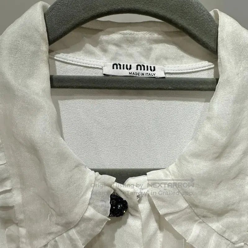 Miu Miu Miu Miu White Silk Women's Shirt . Size M / US 6-8 / IT 42-44 - 3 Thumbnail