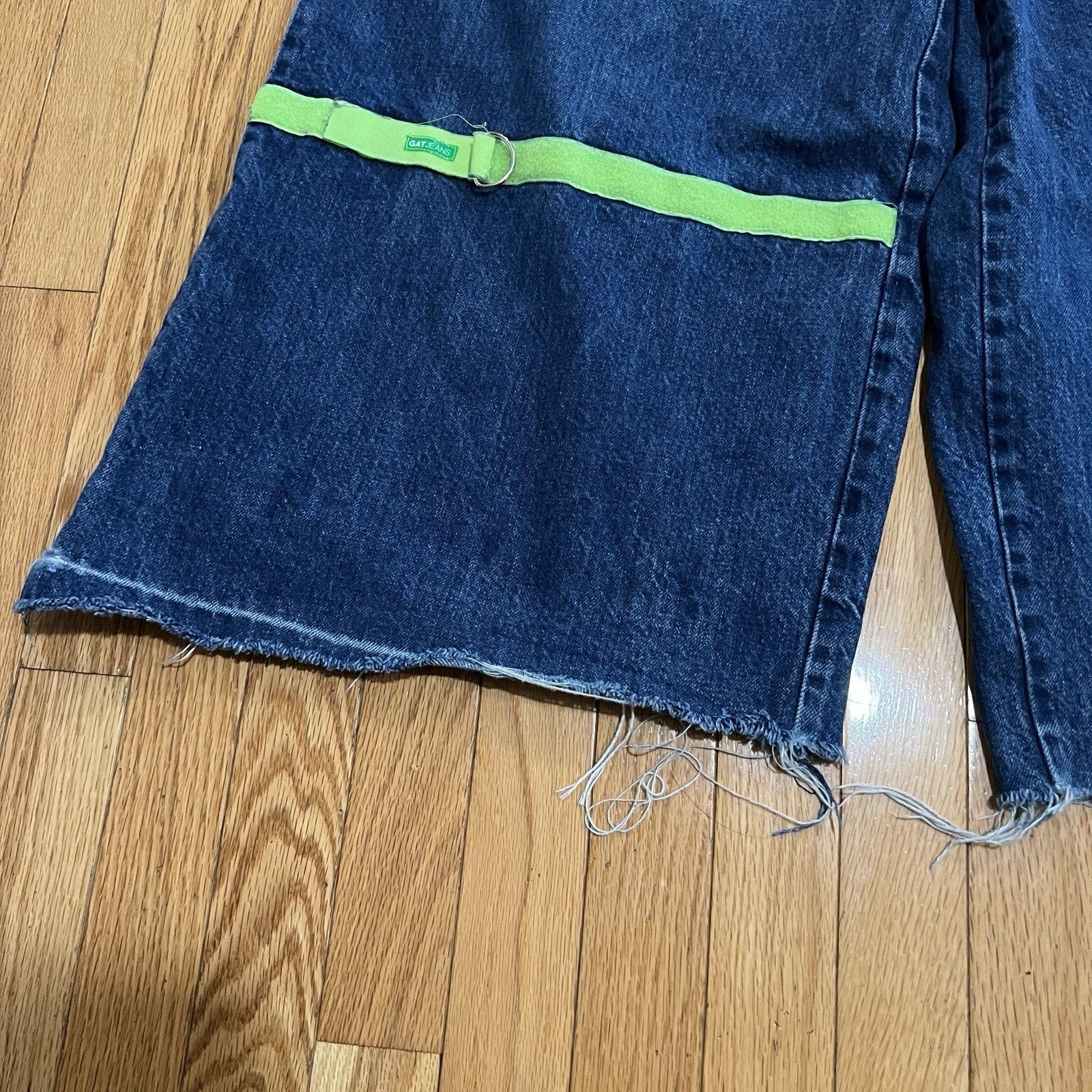 JNCO 90s USA made Vintage GAT Flare Baggy Denim Pants Rave Y2K Size US 34 / EU 50 - 4 Thumbnail