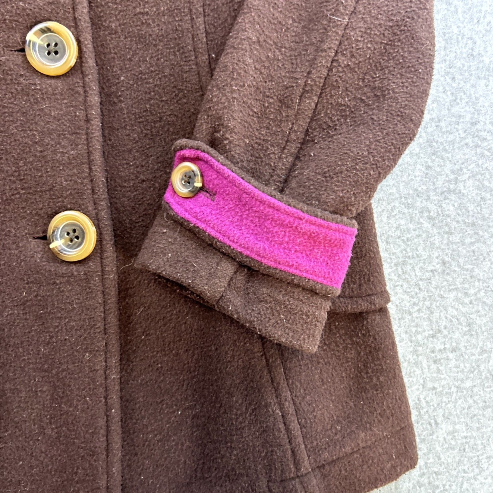 Old Navy Old Navy Coat Womens Medium Brown Wool Blend Mock Neck Button Up Jacket Size M / US 6-8 / IT 42-44 - 6 Thumbnail